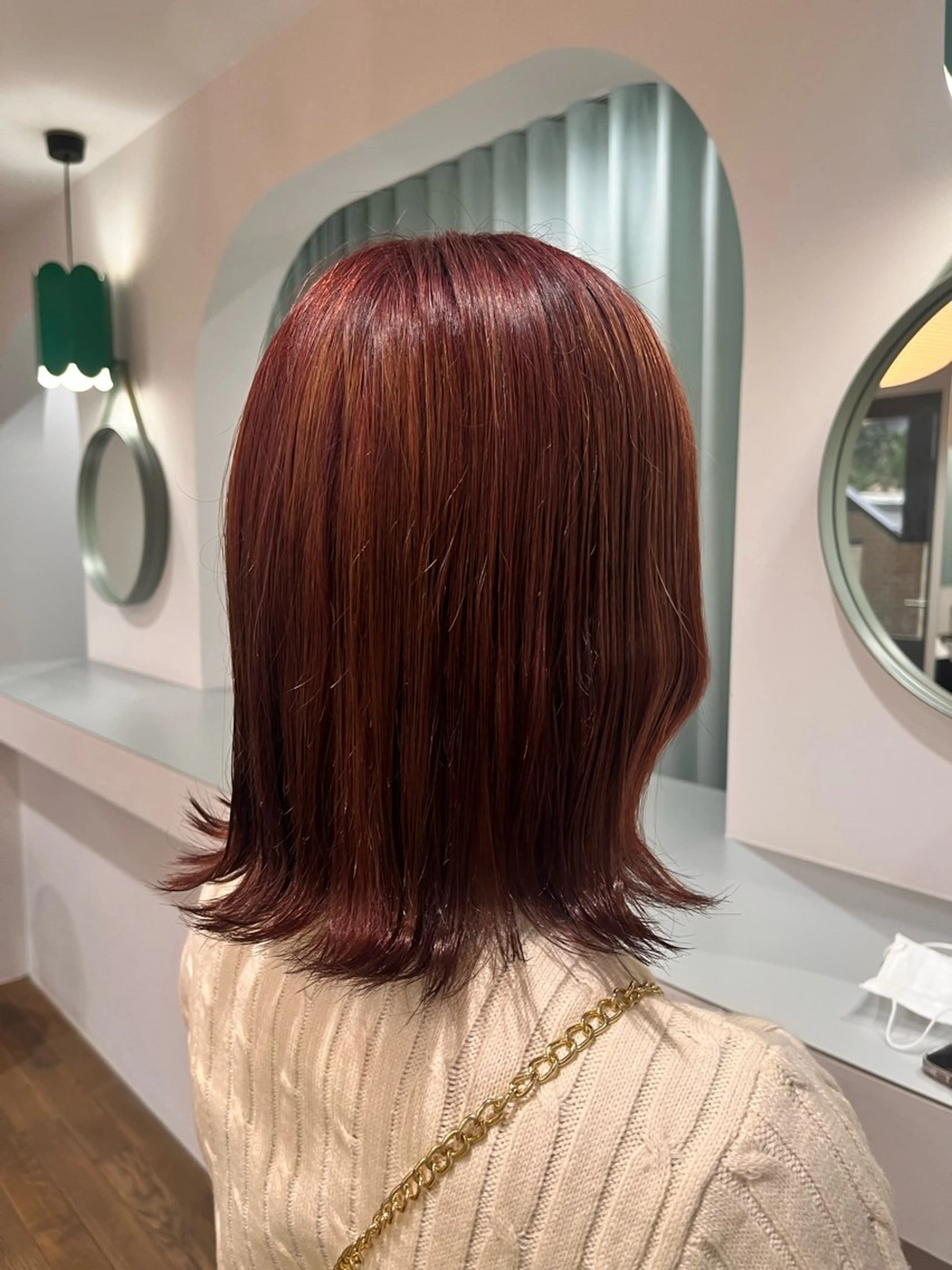 ミディアム カラー ヘアカラー 武村美咲/ 暖色/艶カラーのヘアスタイル