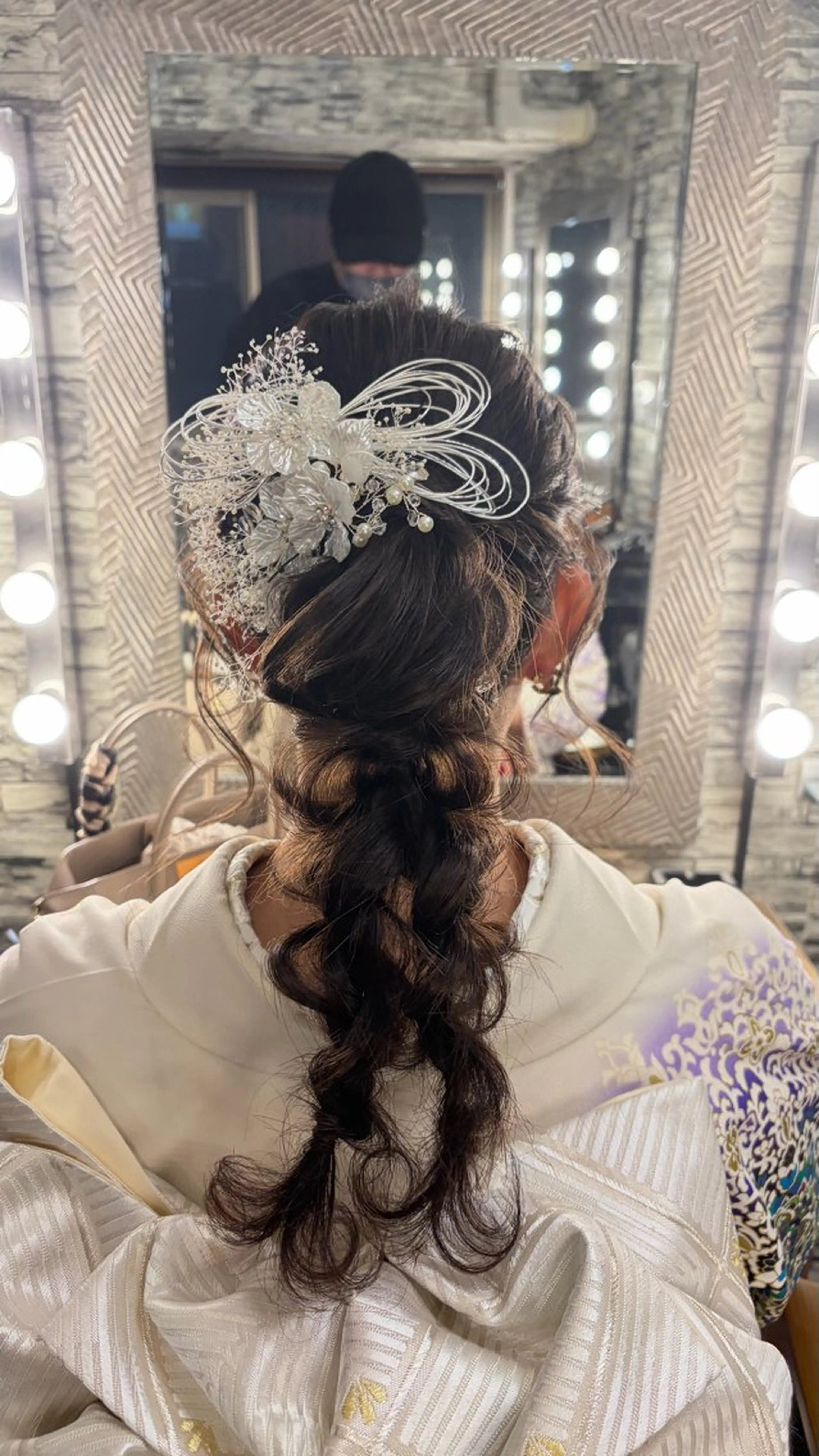セミロング ヘアアレンジ 着物ヘア hair make  Lucciのヘアスタイル