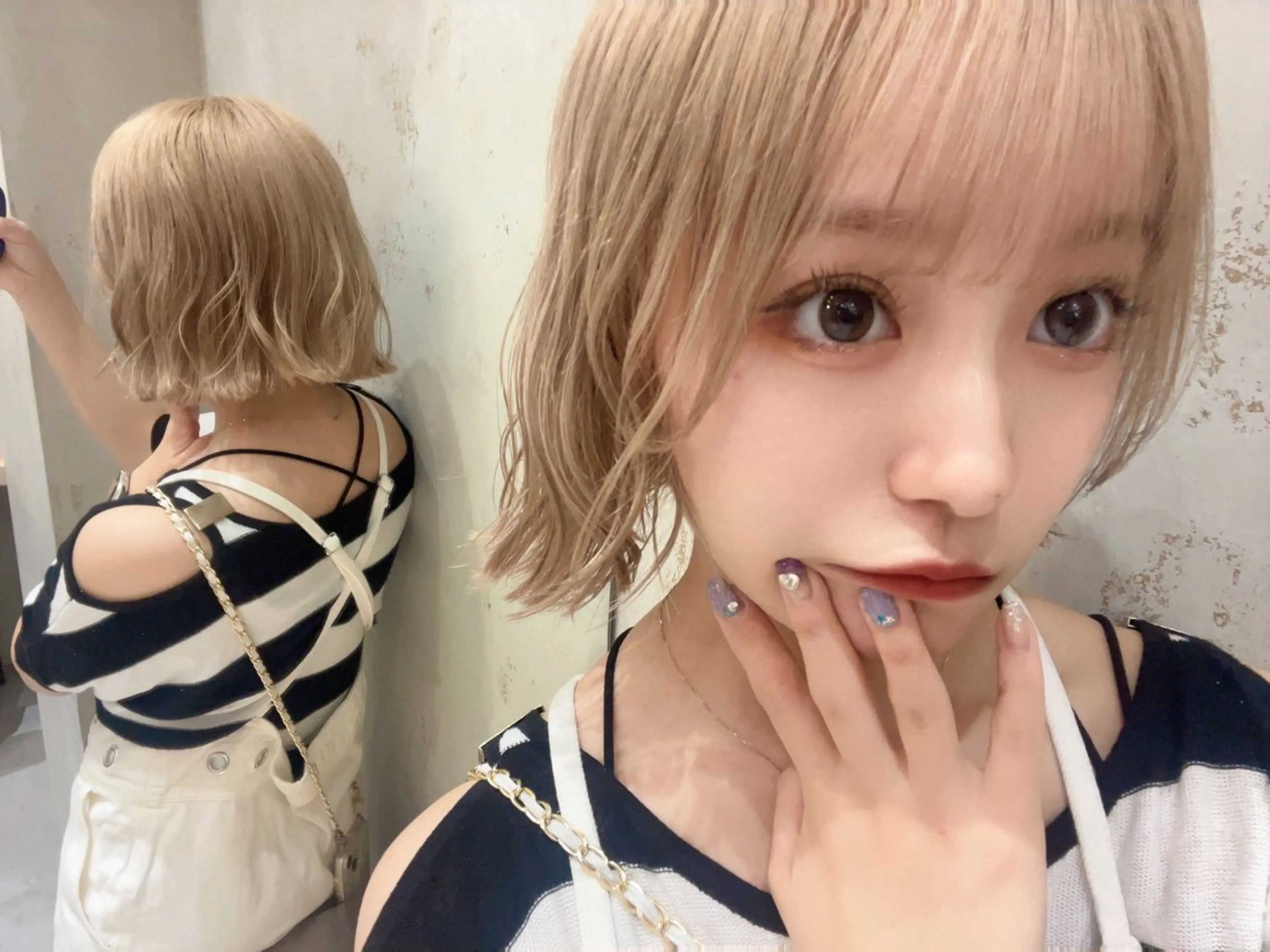 ショート カラー 切りっぱなしボブ ショートボブ ハンサムショート 丸みショート ボブ 艶感カラー/縮毛矯正 髪質改善/三ツ木一生のヘアスタイル