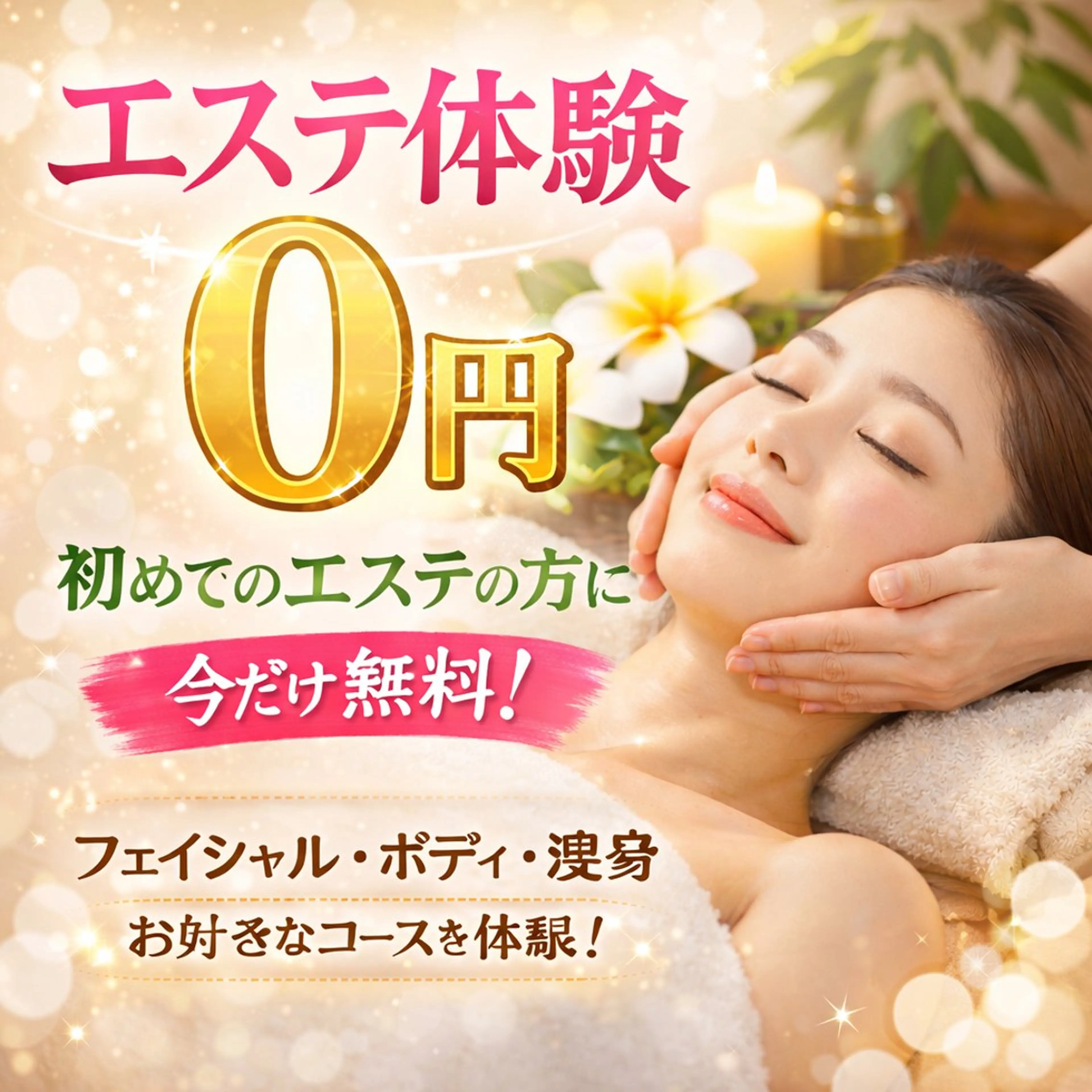 プロの手でお顔の凝りケア！フェイシャルエステ体験の写真