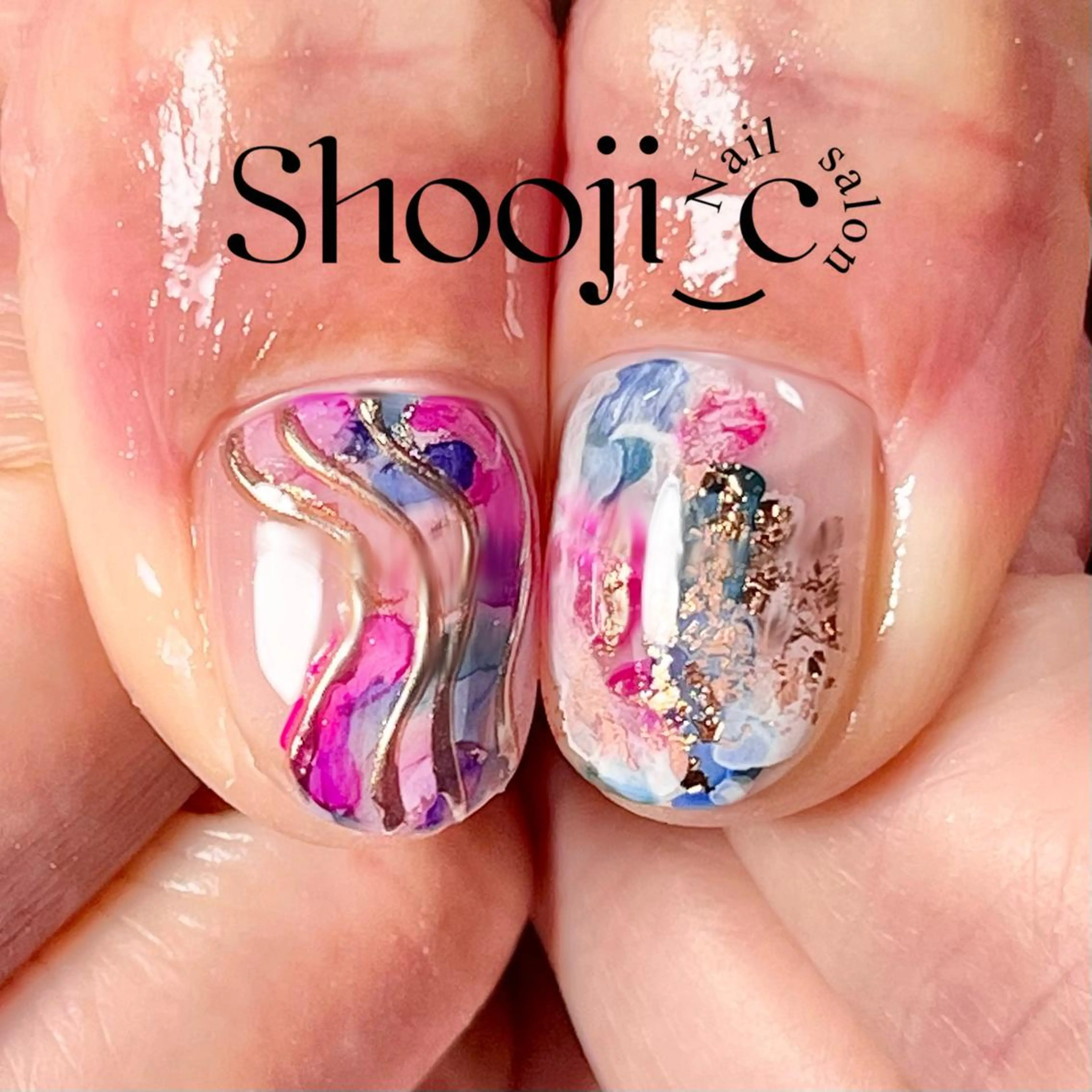 ネイル アートネイル 長さ出し ジェルネイル スカルプネイル シンプルネイル Shooji_c Nail salonのネイルデザイン