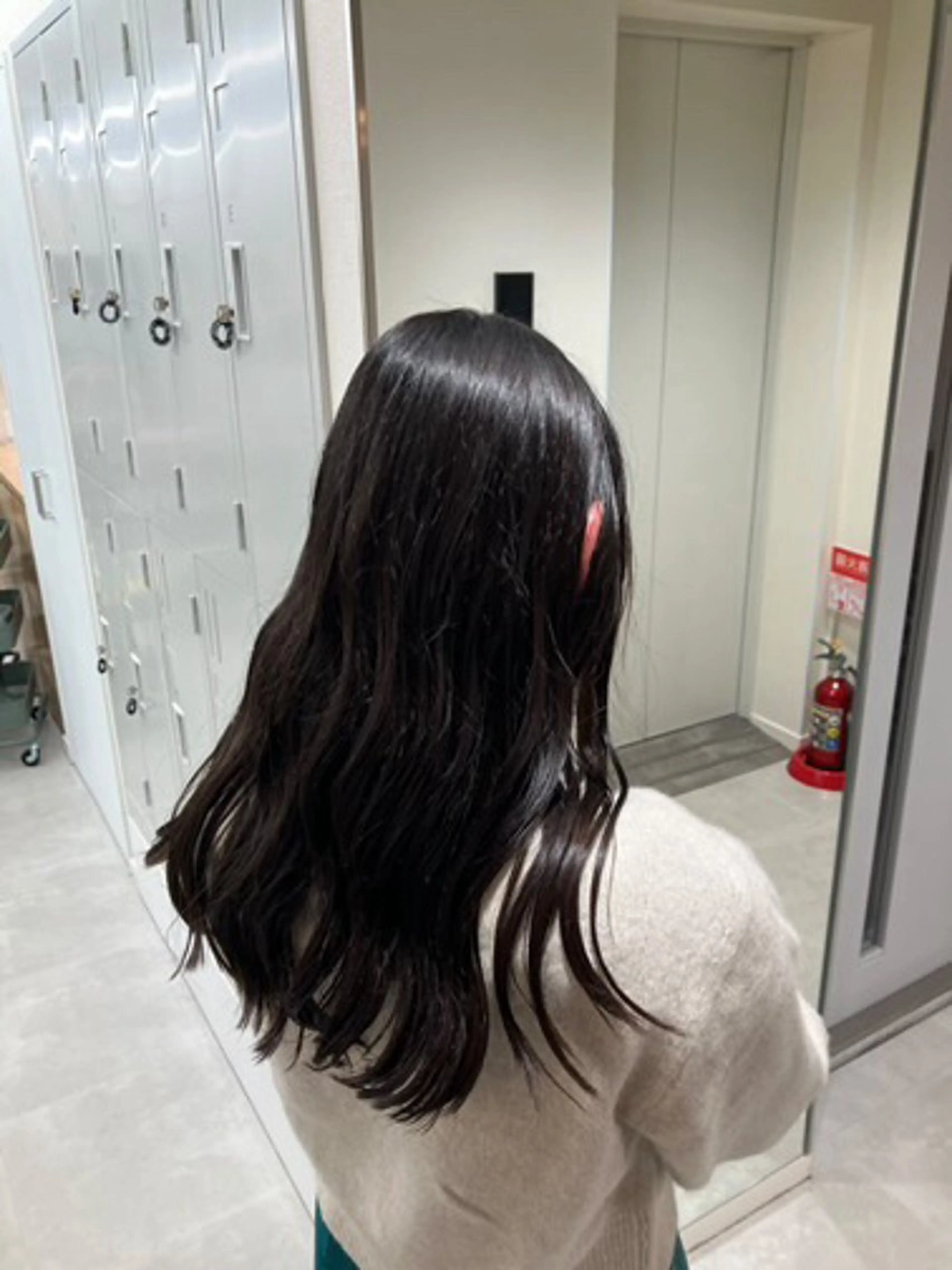 ロング カット ヘアカラー トリートメント ルナ/レイヤー /ベージュのヘアスタイル