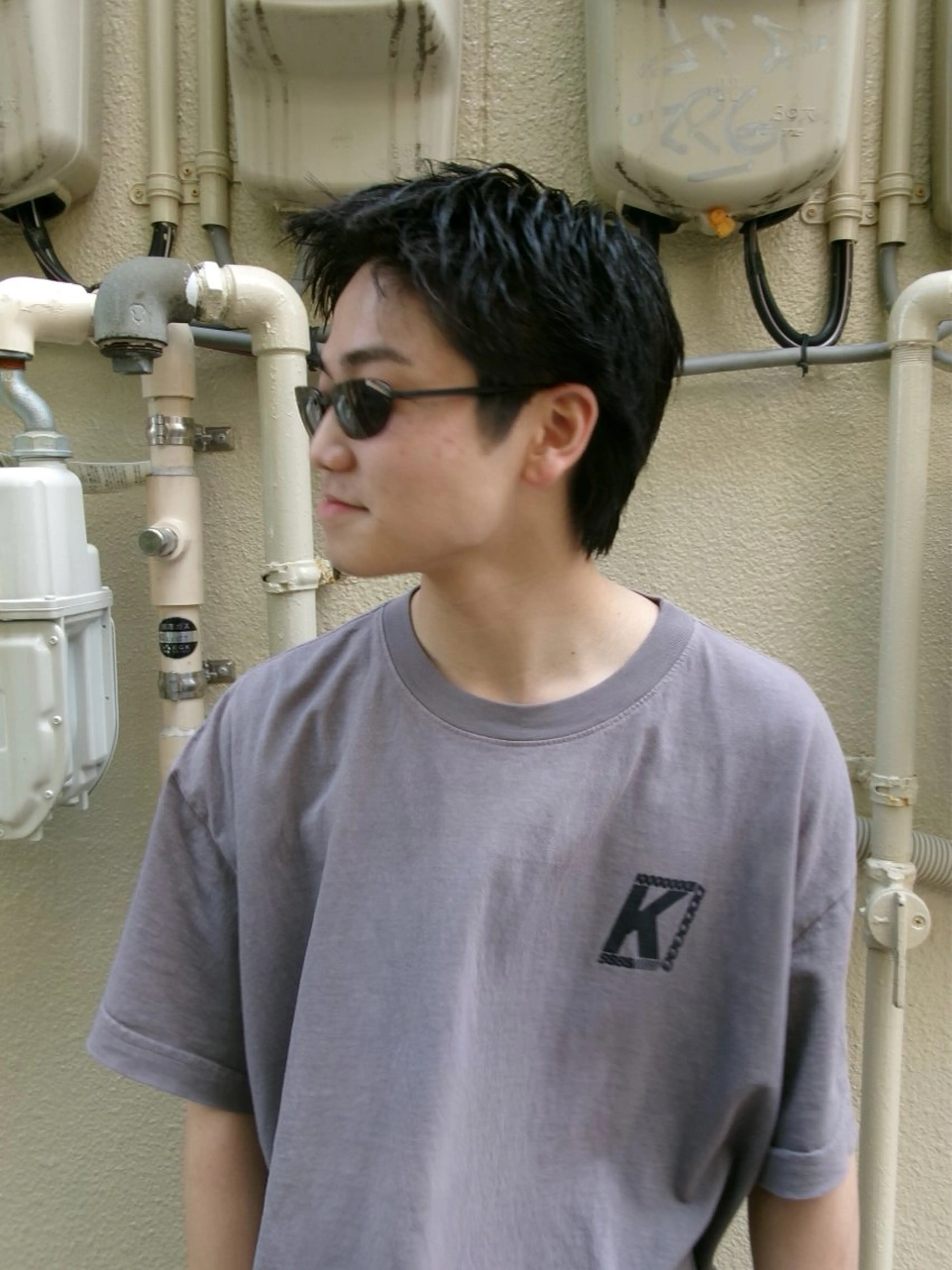 メンズ カット レイヤー/ボブ/ 透明感カラー/ニワのヘアスタイル