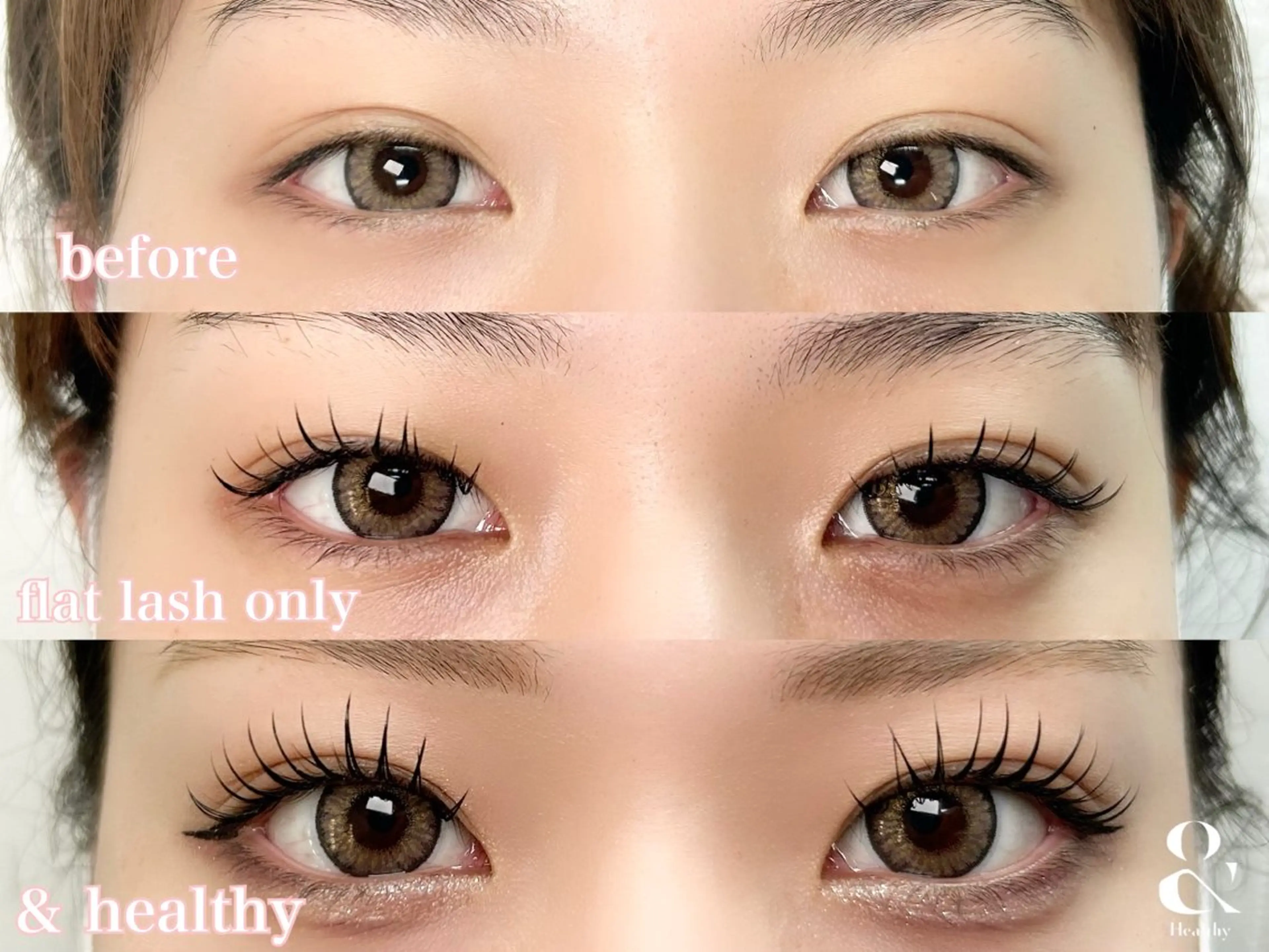 🐈‍⬛🎵新技法🎼💞＆ healthy(アンドヘルシー)LEDフラットラッシュ140～160×まつ毛パーマ オフ込の写真