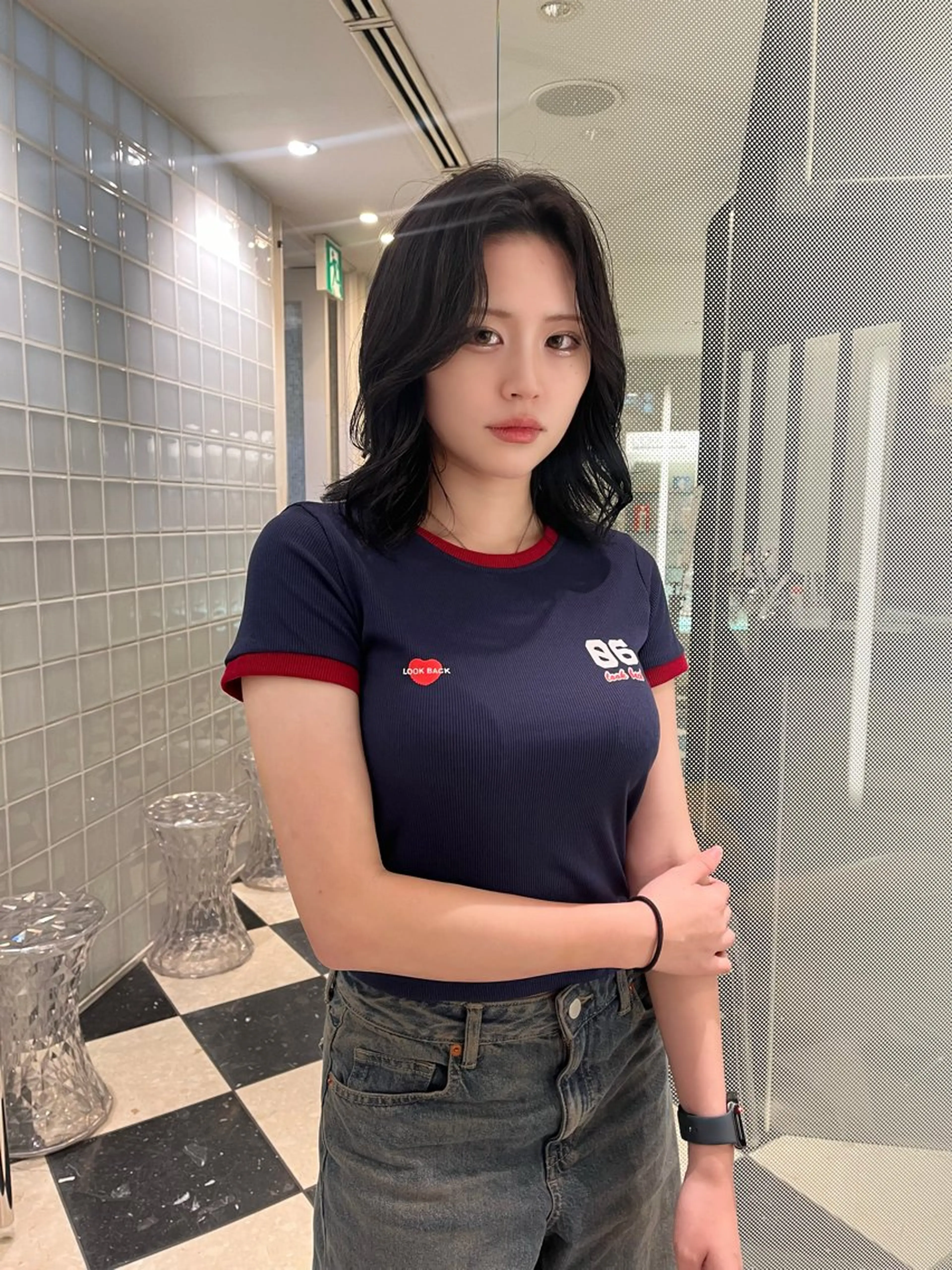 ミディアム カラー レイヤーカット/ブリ ーチ/motokiのヘアスタイル