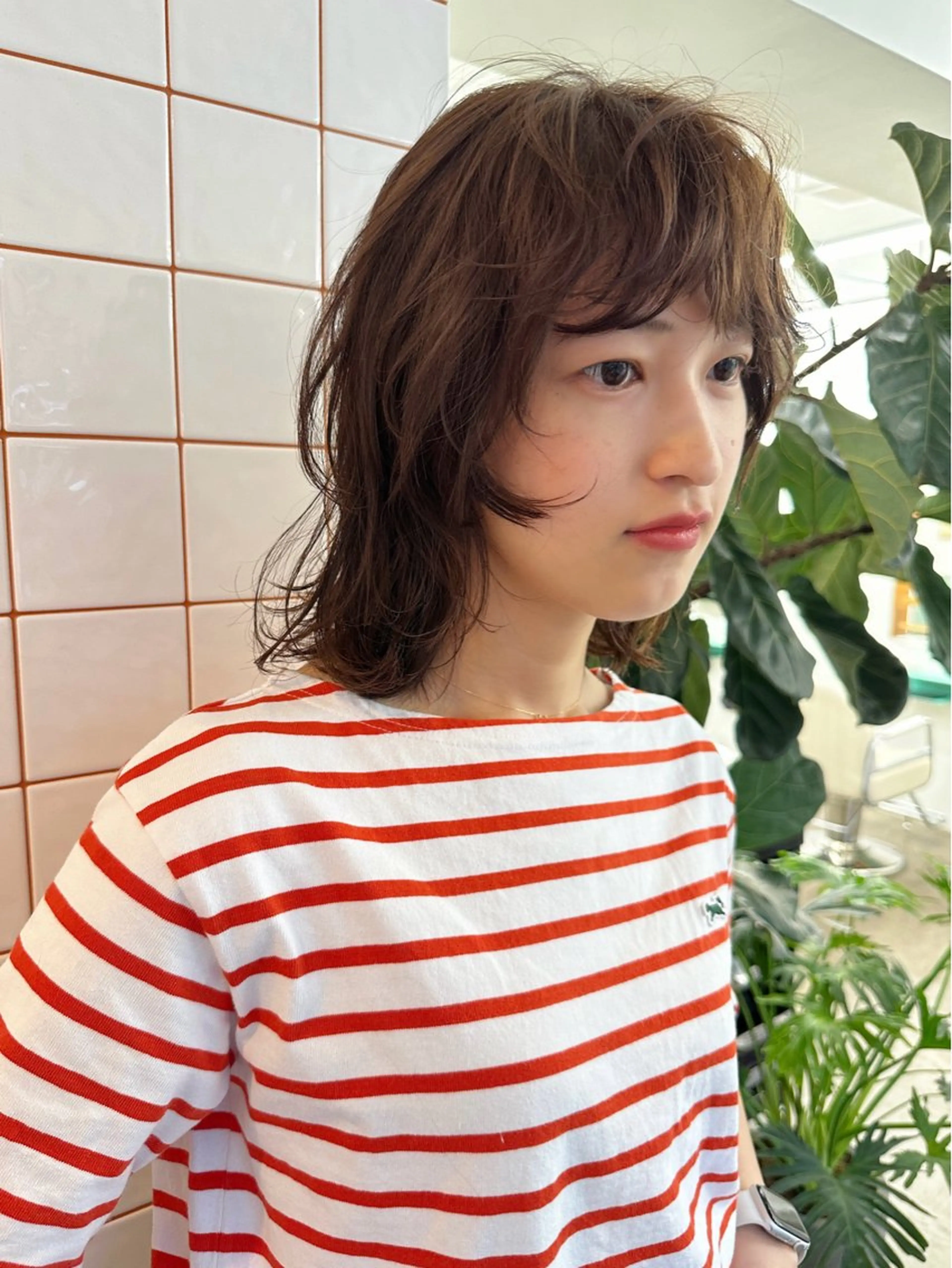 ミディアム パーマ ミディアムパーマ カット ヘアカラー パーマ ボブ/レイヤー/ケア パーマ/リュウタのヘアスタイル