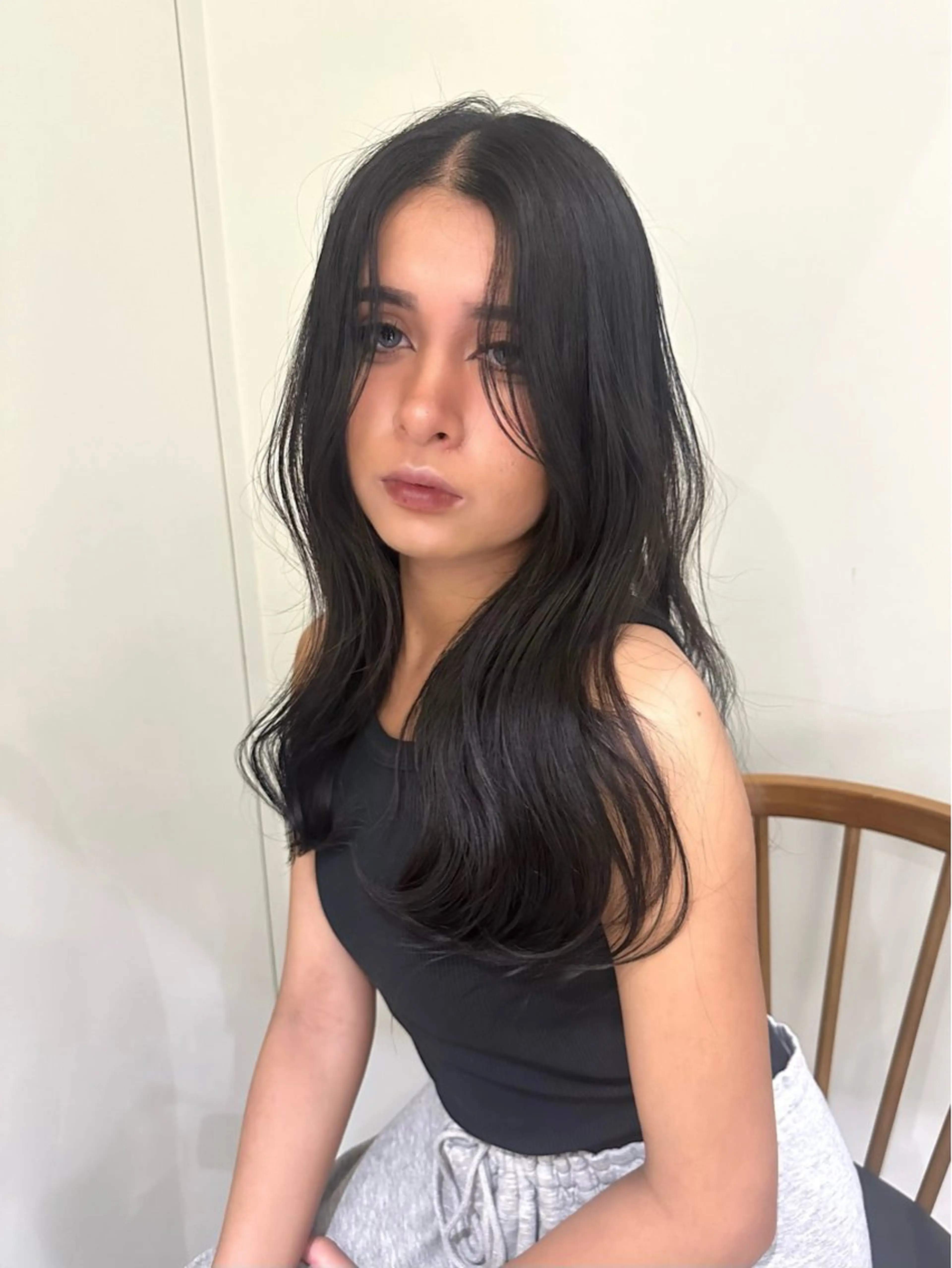 ロング カラー ぱつっとボブ/透明感 カラー/Ayakaのヘアスタイル