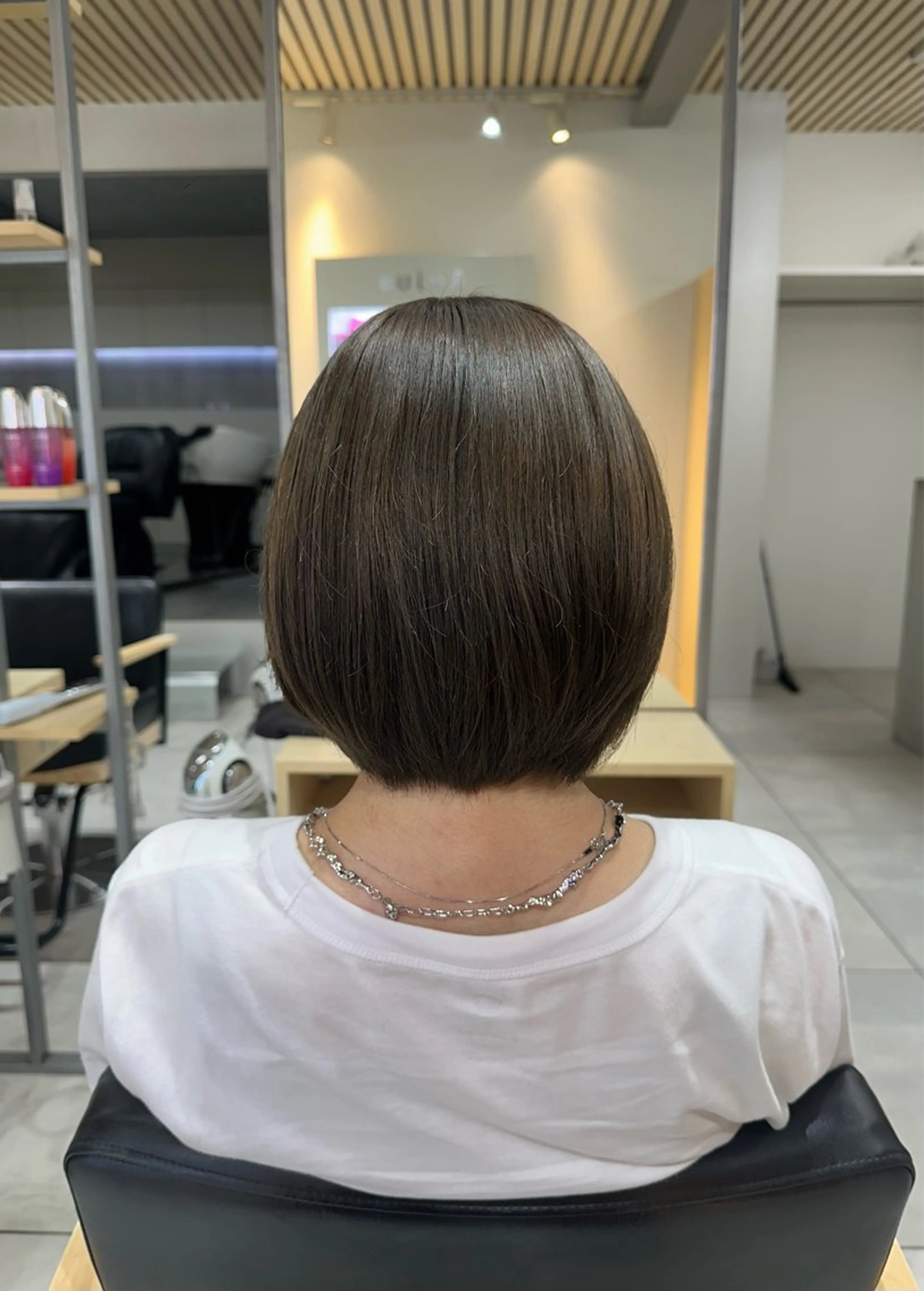 ショート カラー ヘアカラー トリートメント ヘッドスパ 透明感カラー グレージュ/あいのヘアスタイル