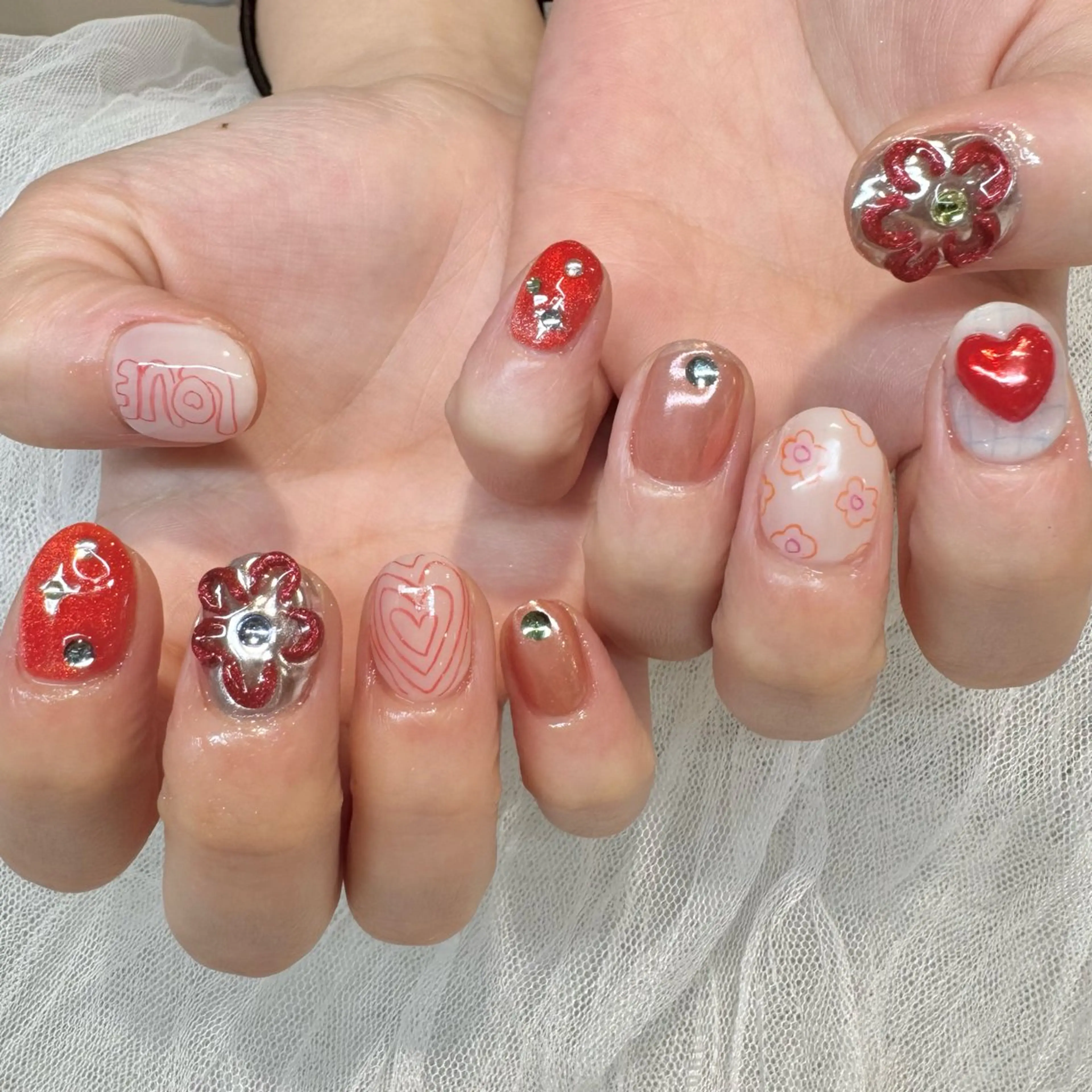 ネイル ハンドネイル 新井 ひなののネイルデザイン