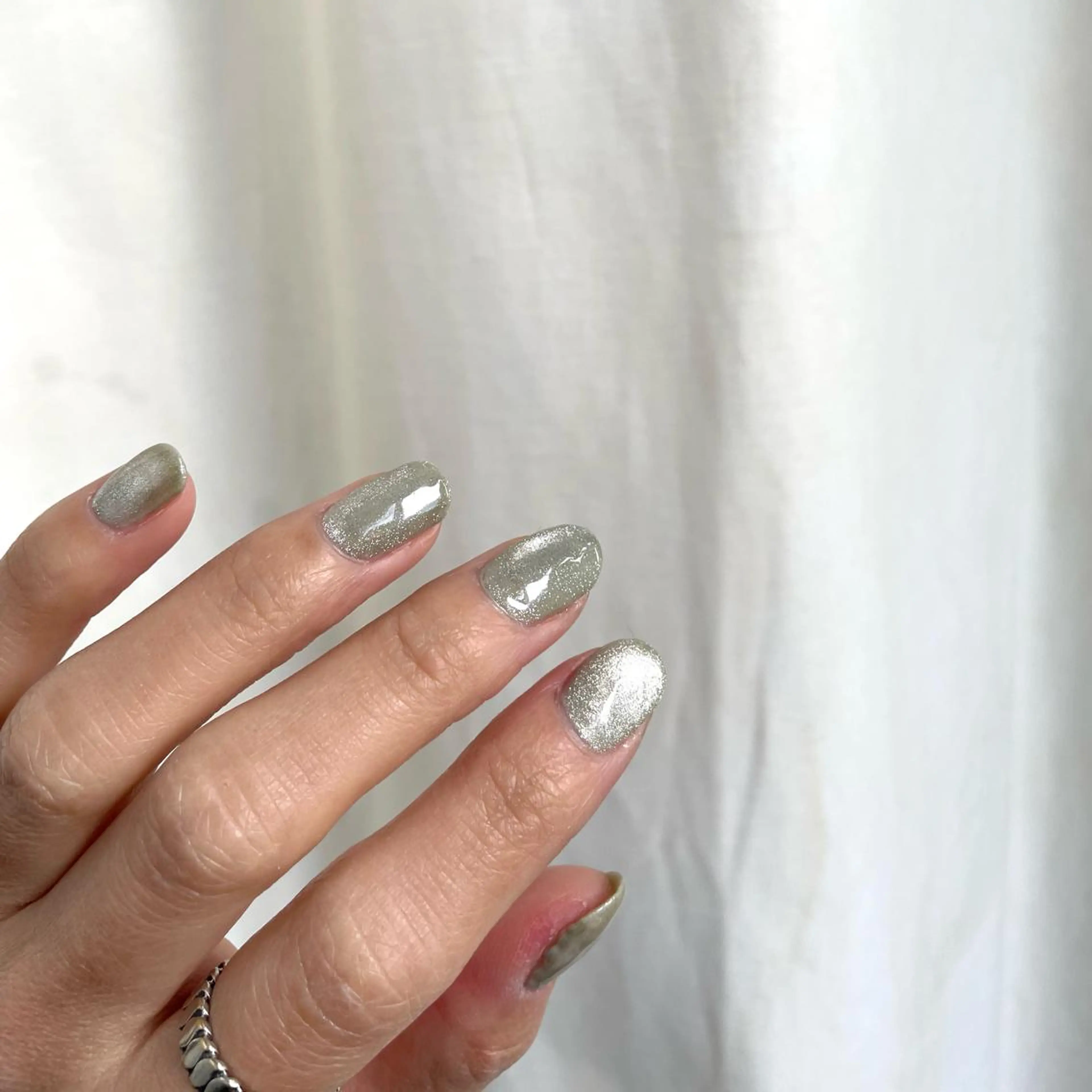 ネイル 大人ワンホン キラキラ/Ayanoのネイルデザイン