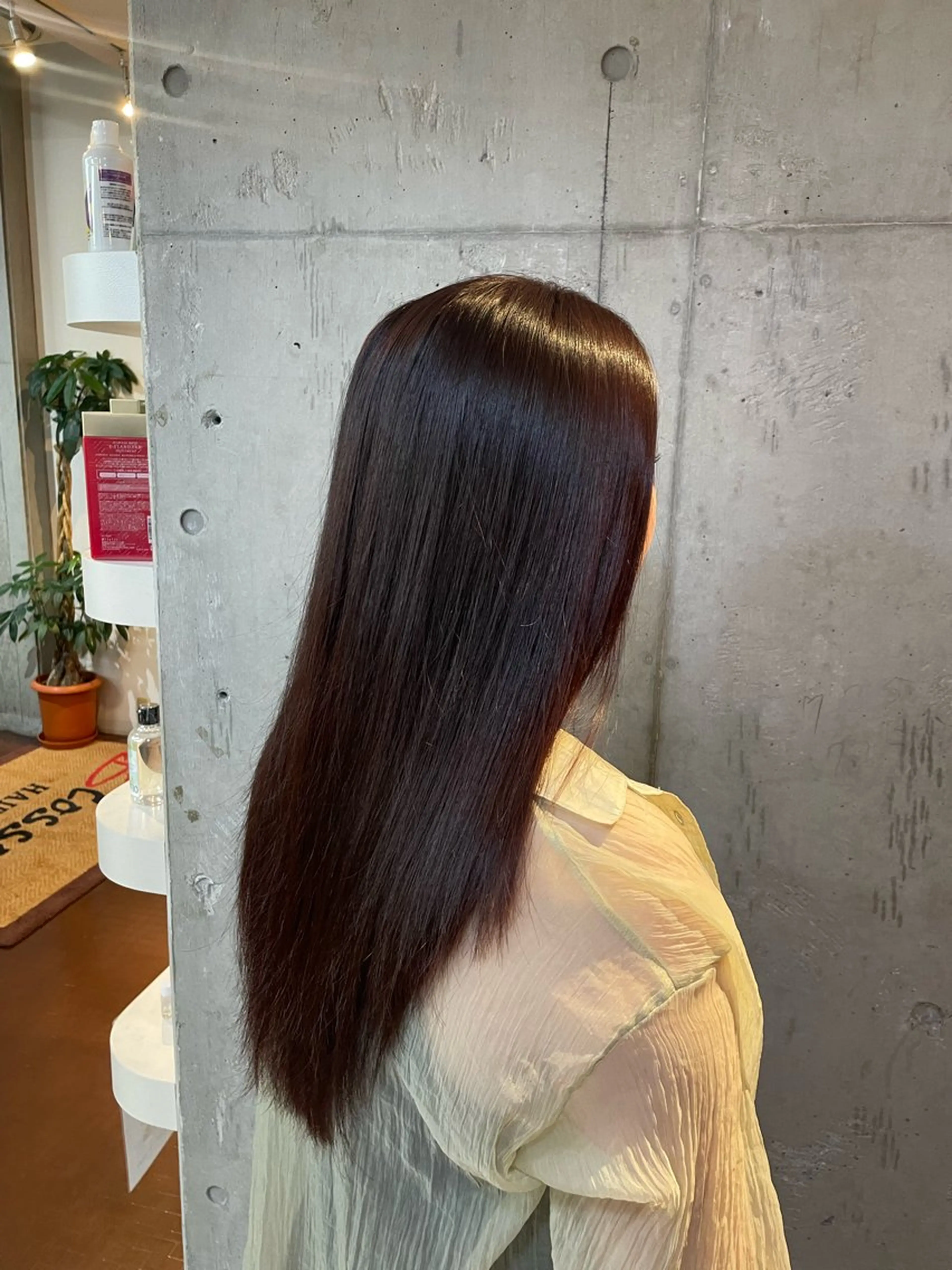 ロング カラー ブリーチ ブリーチなしカラー レッドカラー 透明感カラー 🎀せいかのヘアスタイル