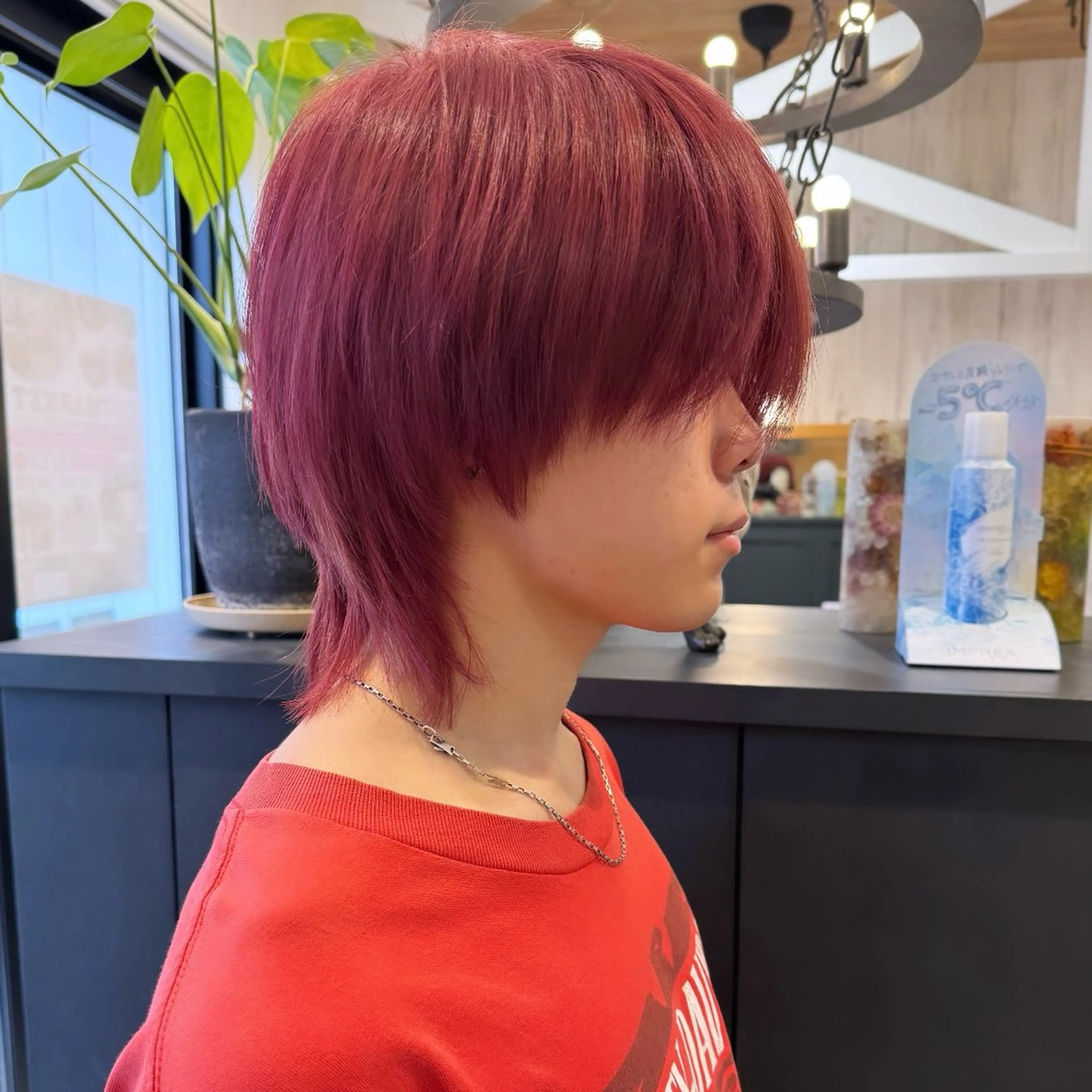 ミディアム カラー メンズ カット 葵/レイヤーカット/ 韓国風/透明感カラーのヘアスタイル