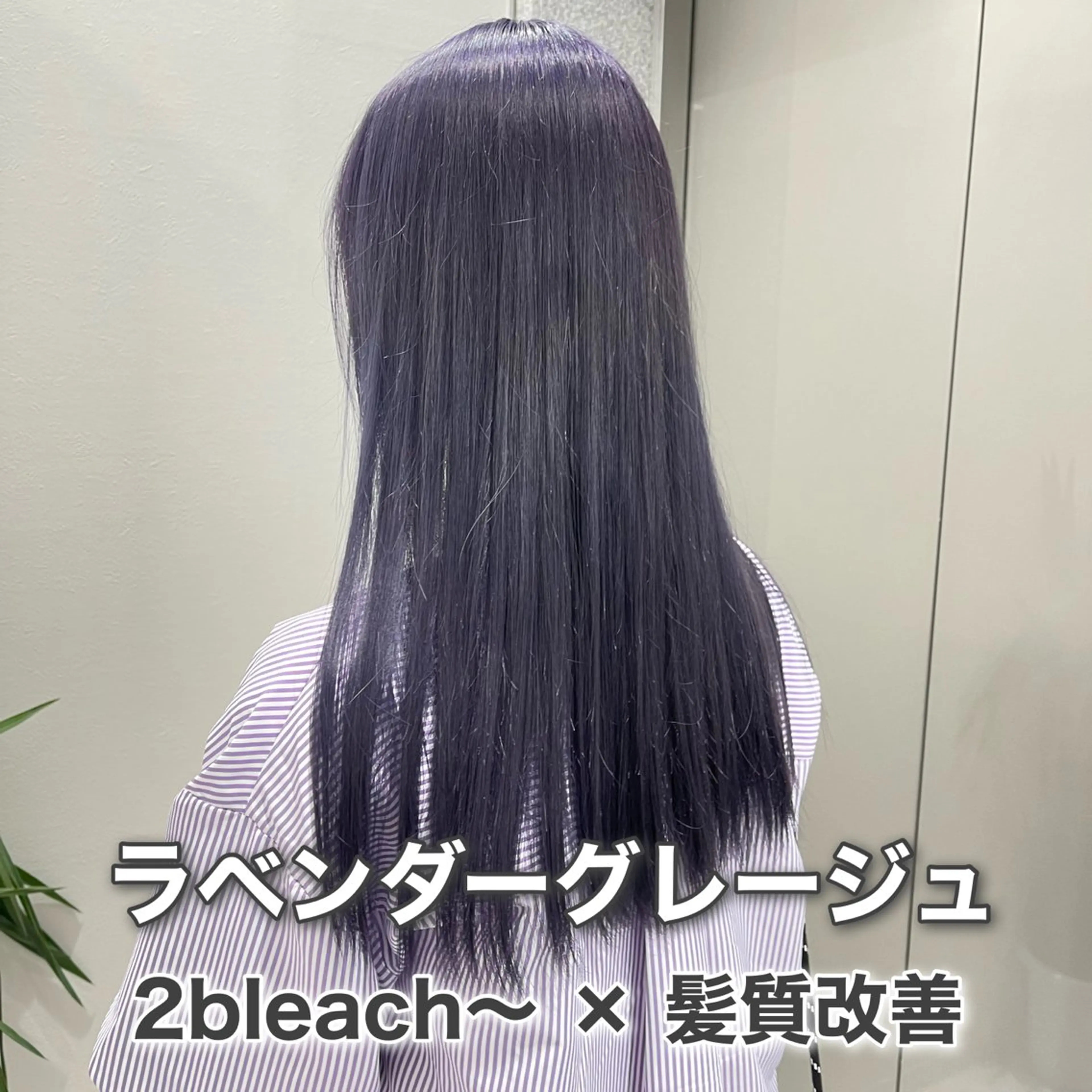 ロング カラー グレージュ ラベンダーカラー 🩶ブリーチなし💜 ニュアンス🍐のヘアスタイル