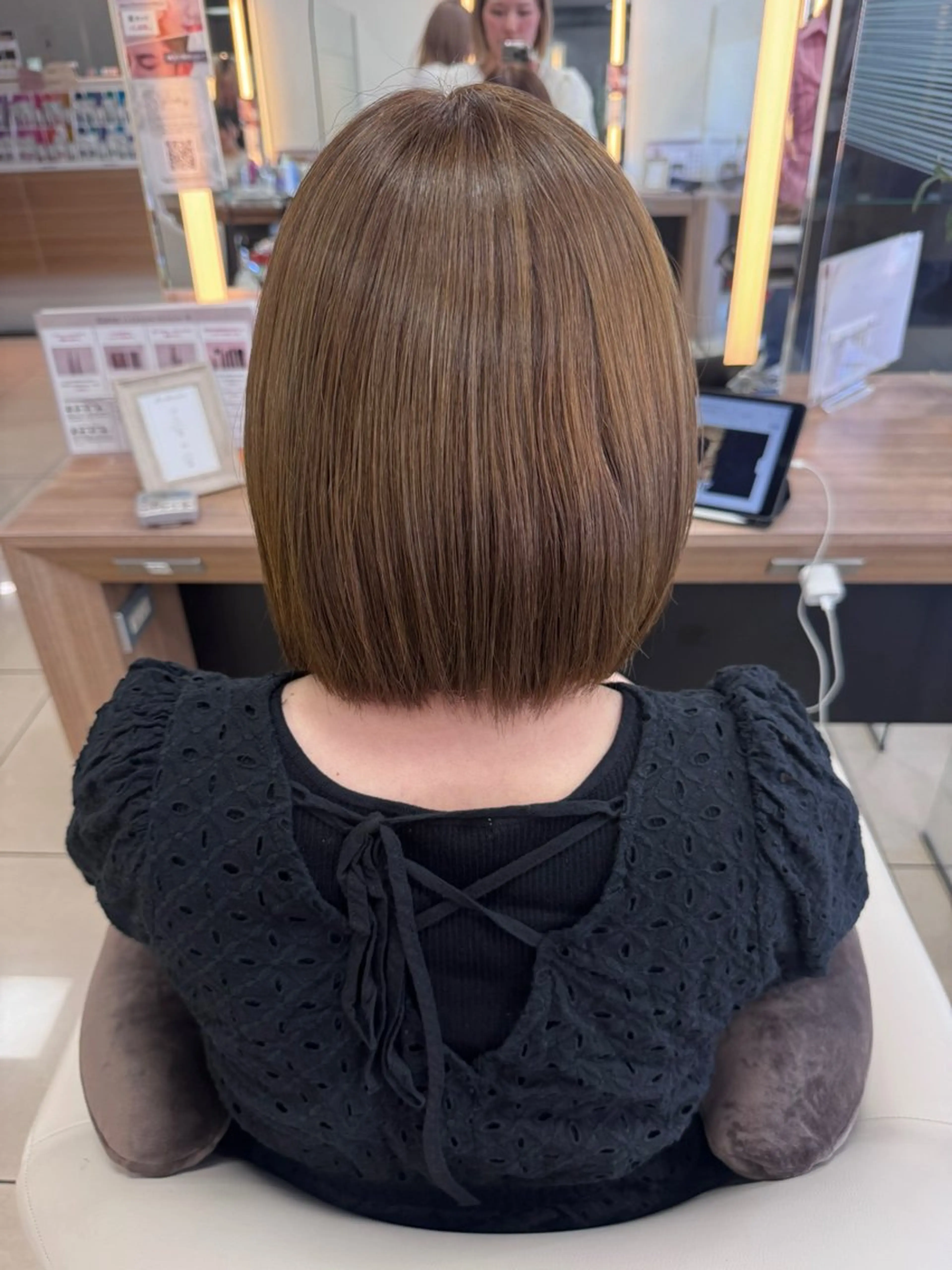 カラー ベージュカラー ブリーチ ダブルカラー ヘーゼル ブリーチなしカラー ダブルカラーベージュ カラー/tuburaのヘアスタイル