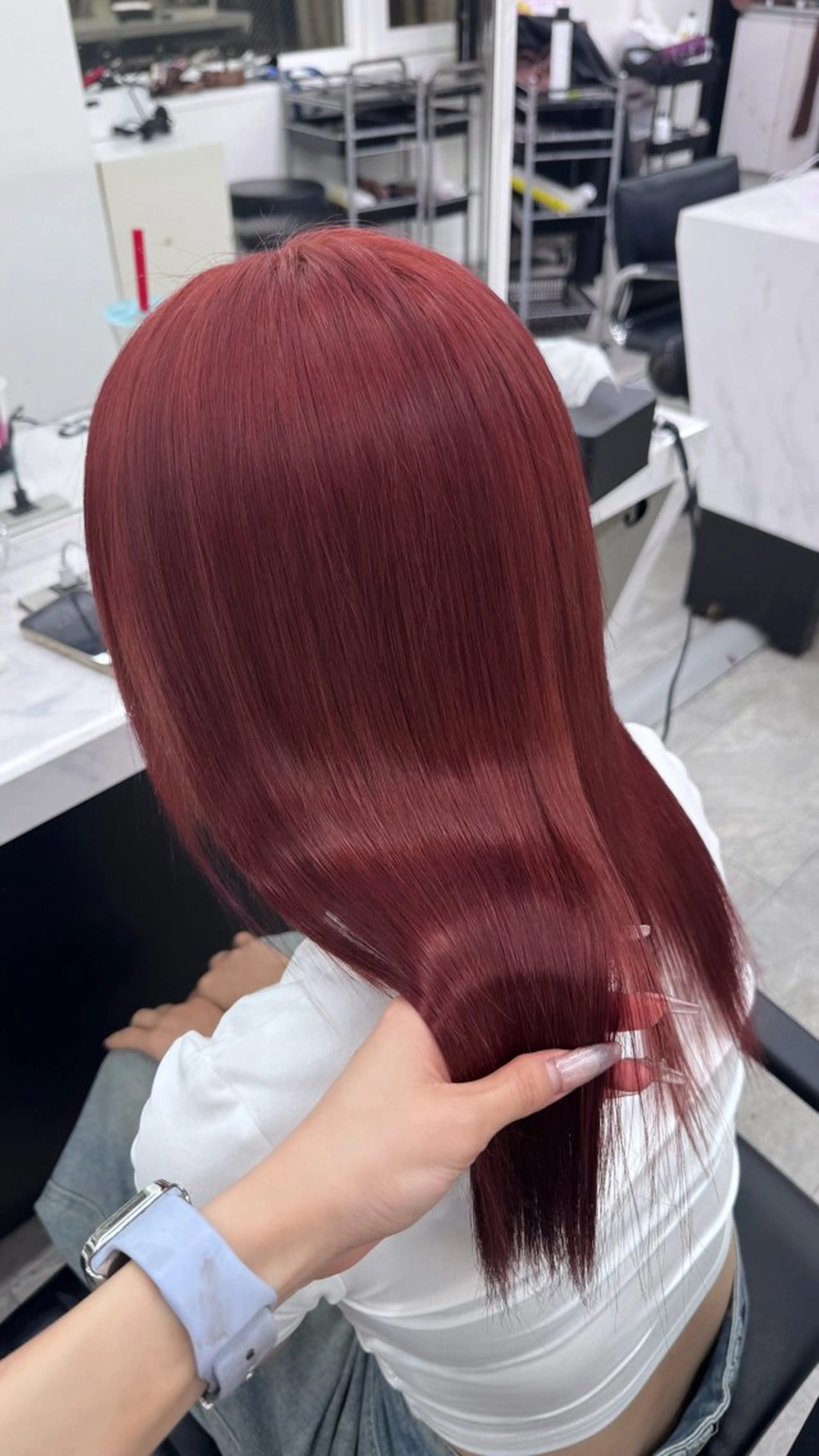 ミディアム カット ヘアカラー トリートメント 渋谷/ハイトーン エクステ*☆🌙咲妃のヘアスタイル