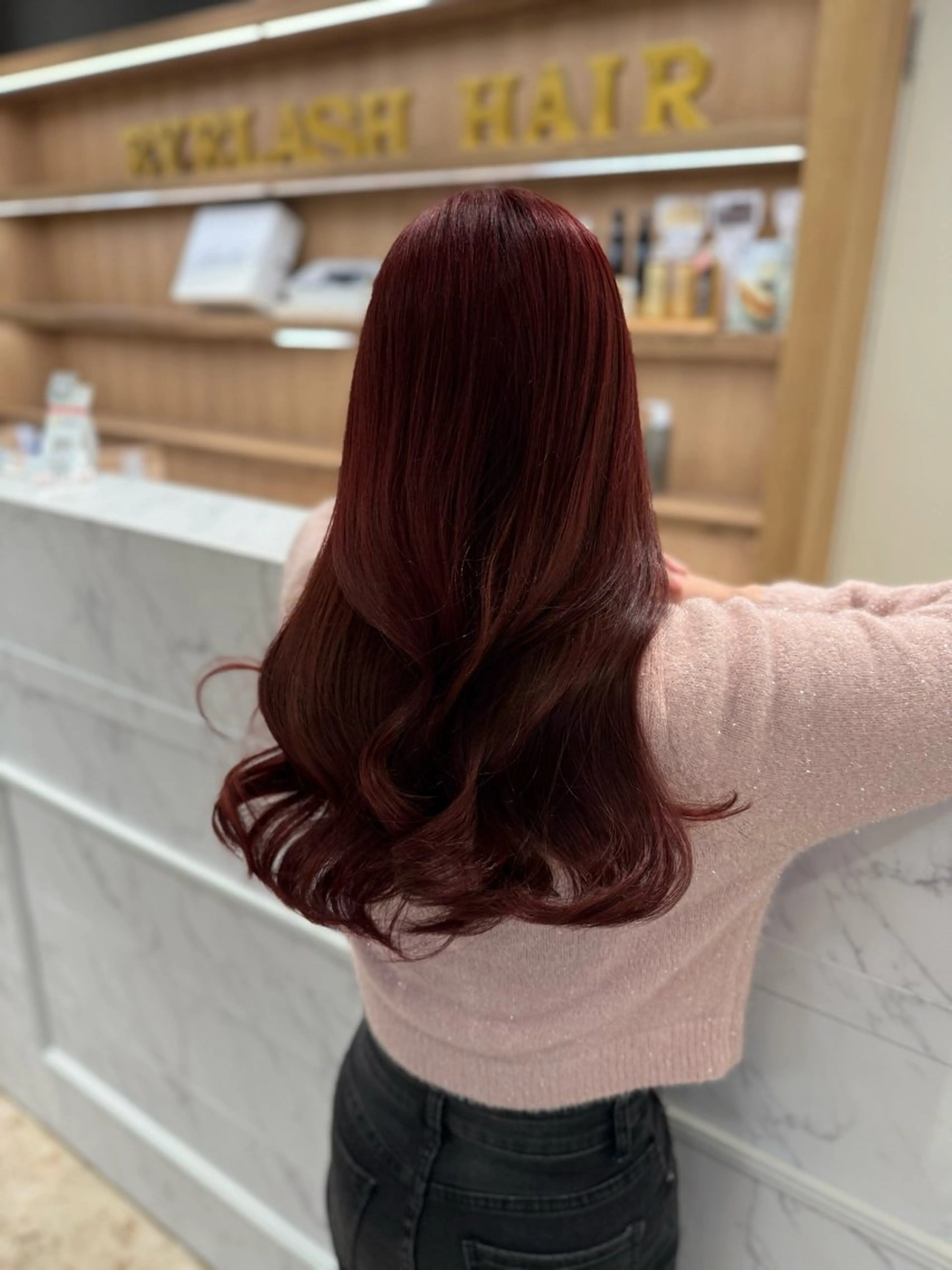 ロング カラー ブリーチ ブリーチなしカラー ヘアカラー 艶カラー/ブリーチ なし/ASUMI🎀のヘアスタイル