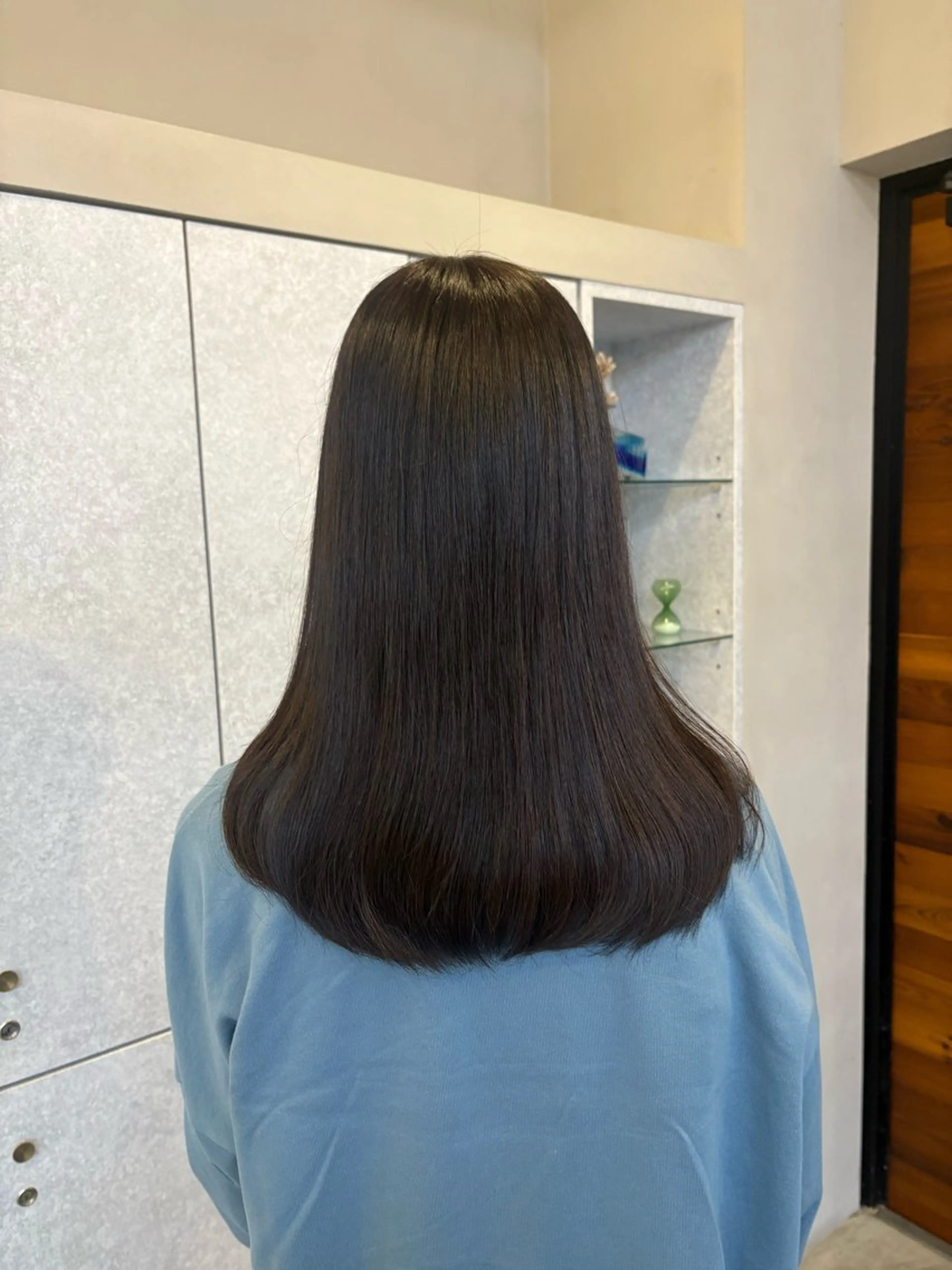 セミロング 暖色カラー/透明感 ベージュ/結羽🌼のヘアスタイル