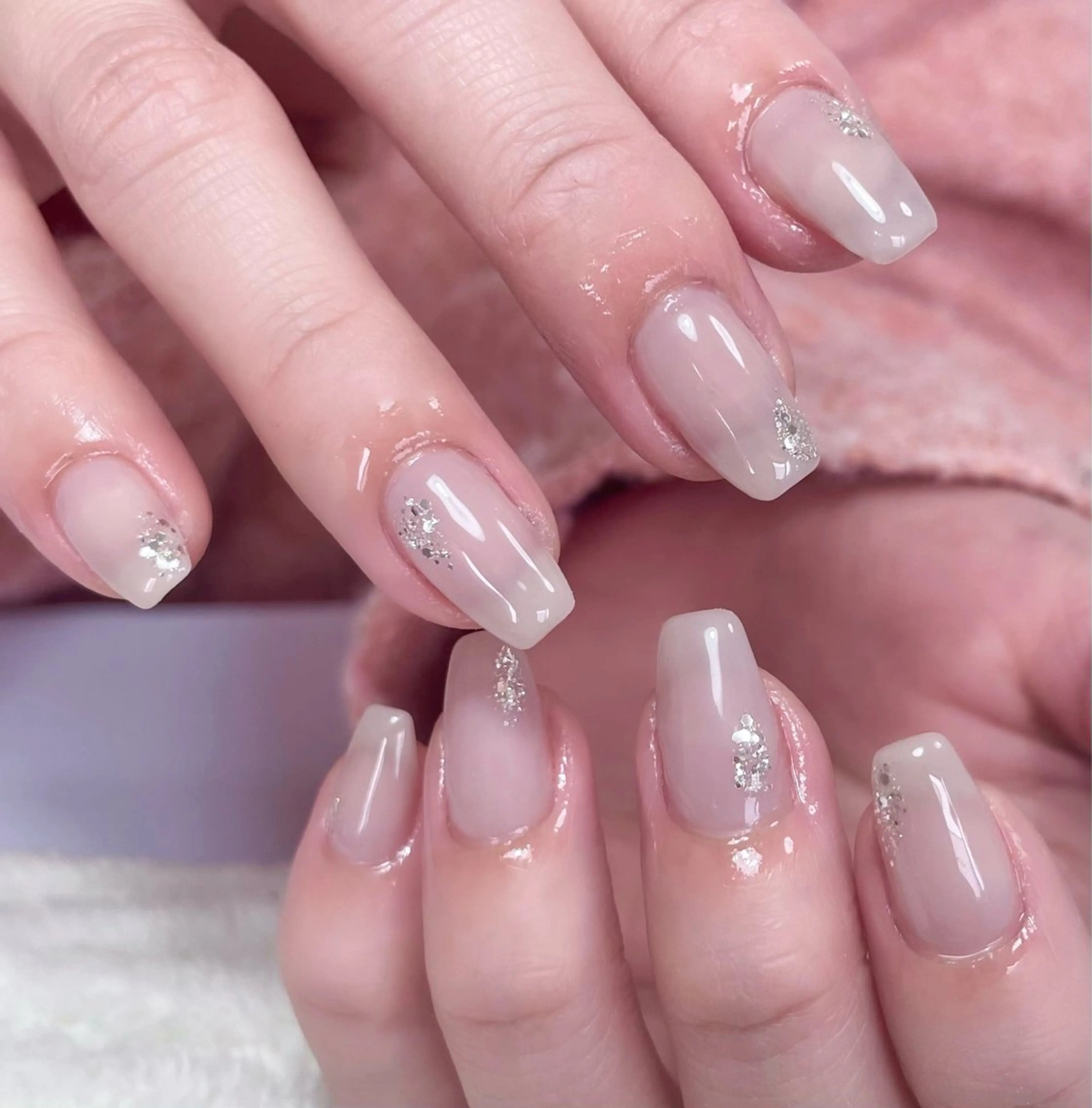 《似合わせナチュラルオフィスネイル》シンプルなデザインや職場OKなデザイン♪カラーや雰囲気のオーダーOK✨の写真