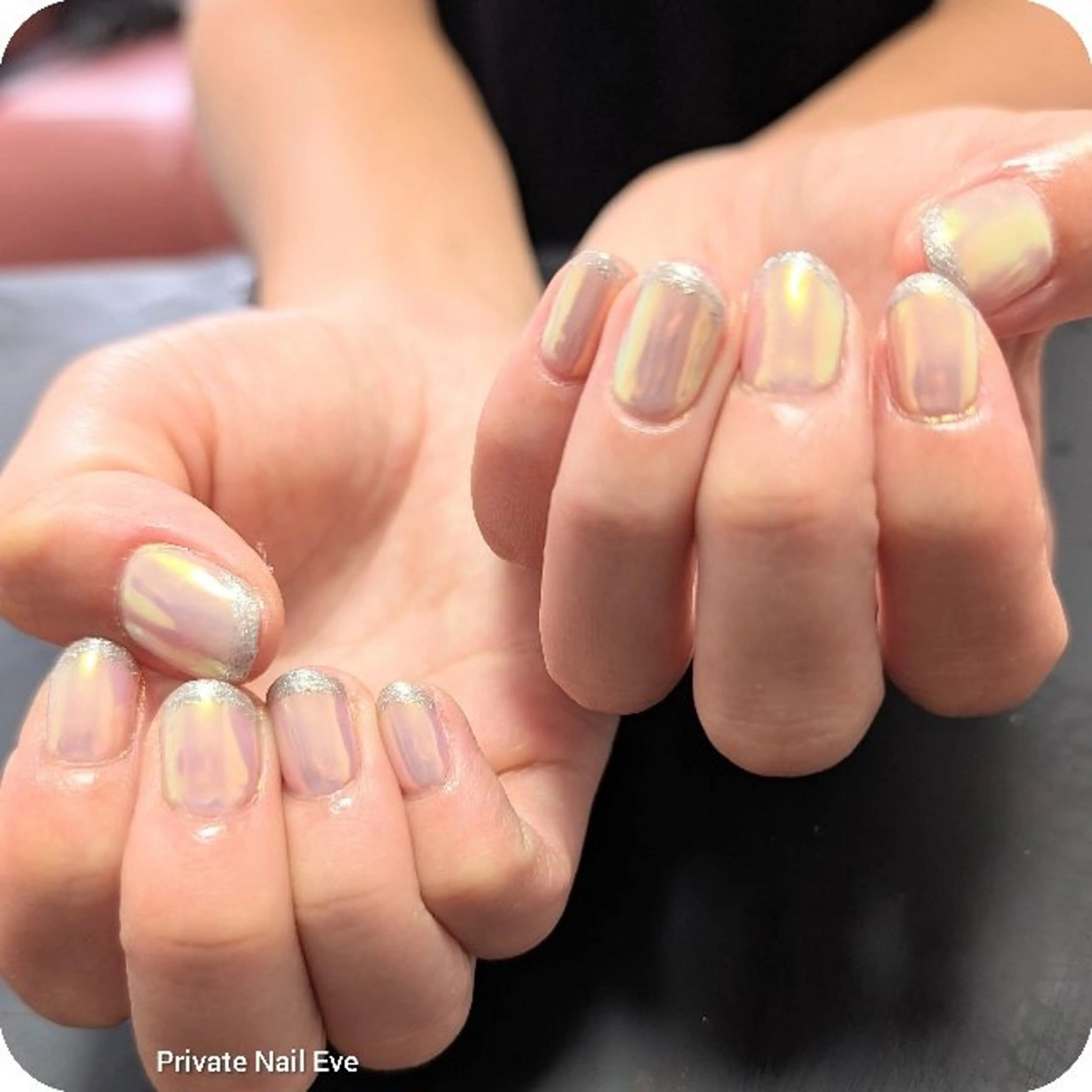 ネイル オーロラネイル フレンチネイル 持ち込み ハンドネイル ネイル junkoのネイルデザイン