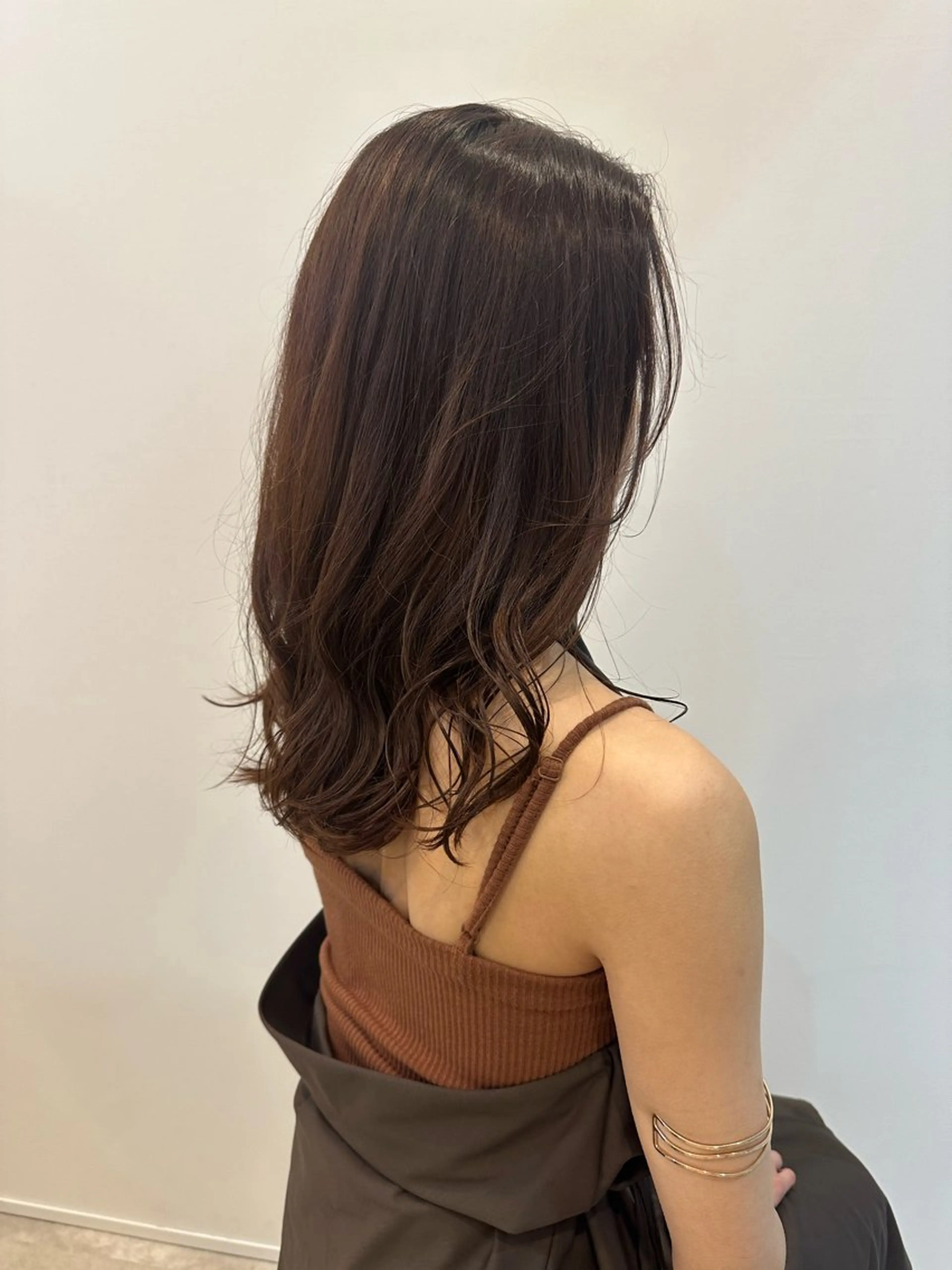 セミロング カラー ヘアカラー トリートメント レイヤー/ナチュラル 💐nao.のヘアスタイル