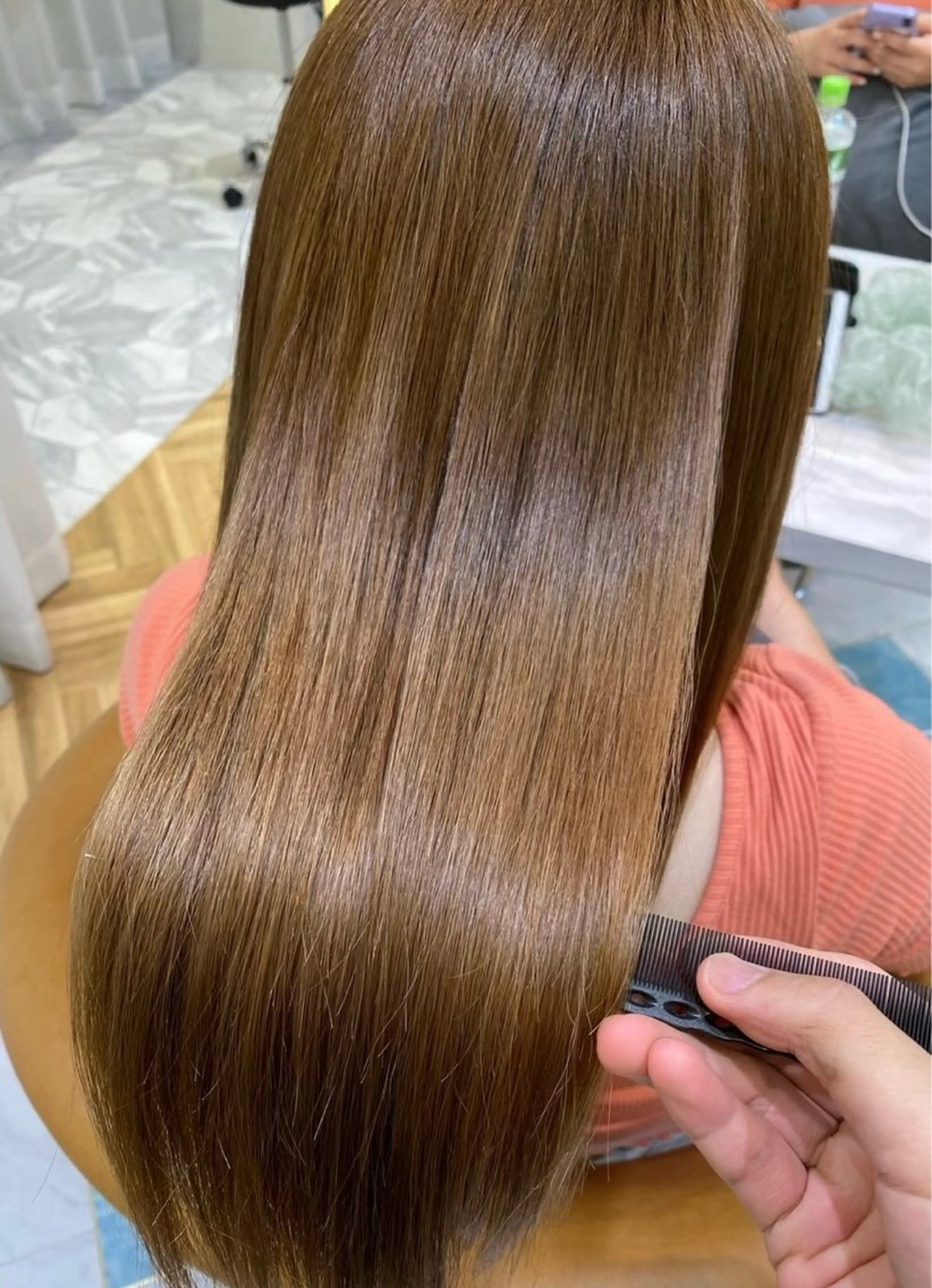 ロング カット 縮毛矯正 トリートメント 🛑柔らか透明感 カラー🛑大谷のヘアスタイル