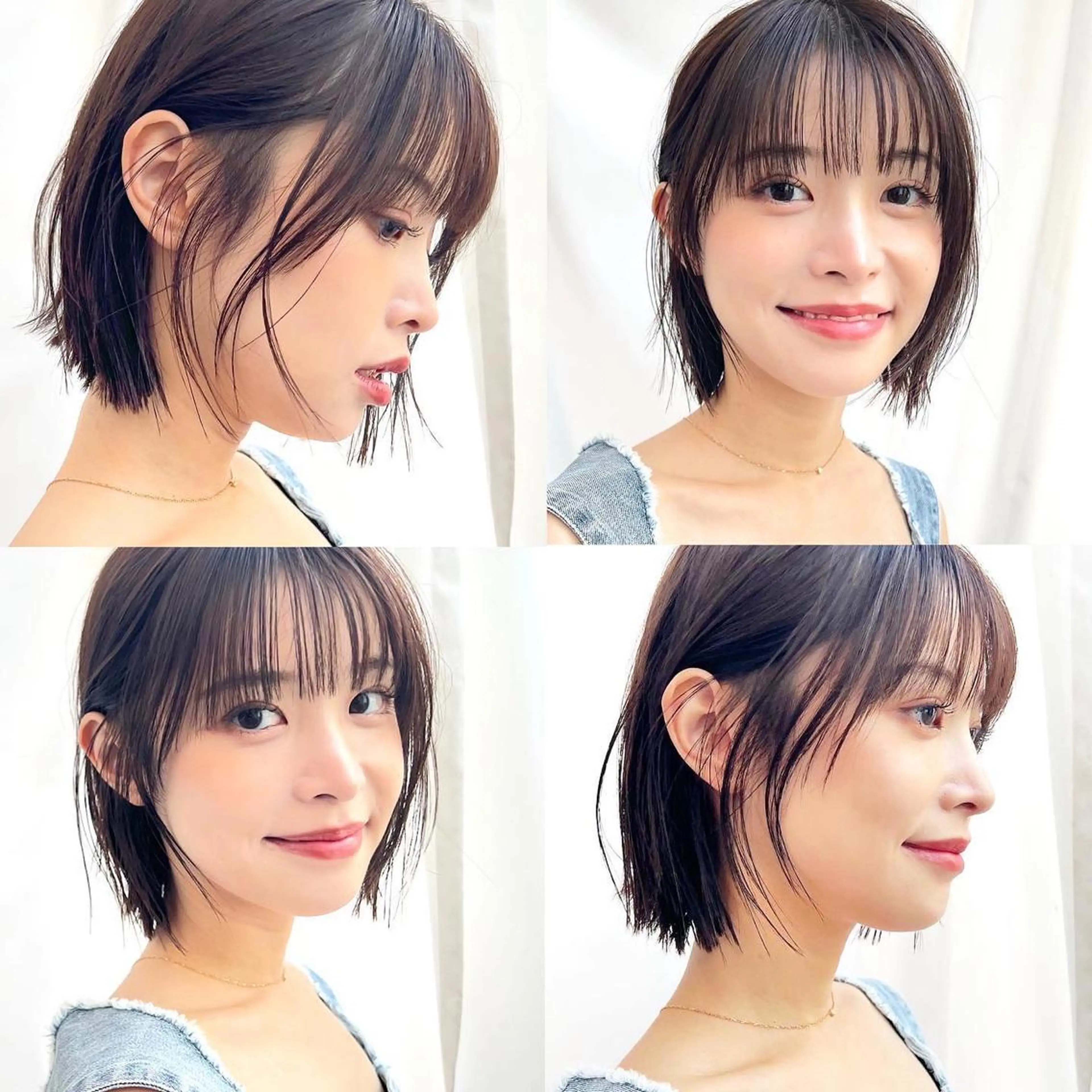 ミディアム カラー 切りっぱなしボブ ブリーチ グレージュ イルミナカラー インナーカラー カット ヘアカラー トリートメント レイヤー専門家 ダブルカラー修のヘアスタイル