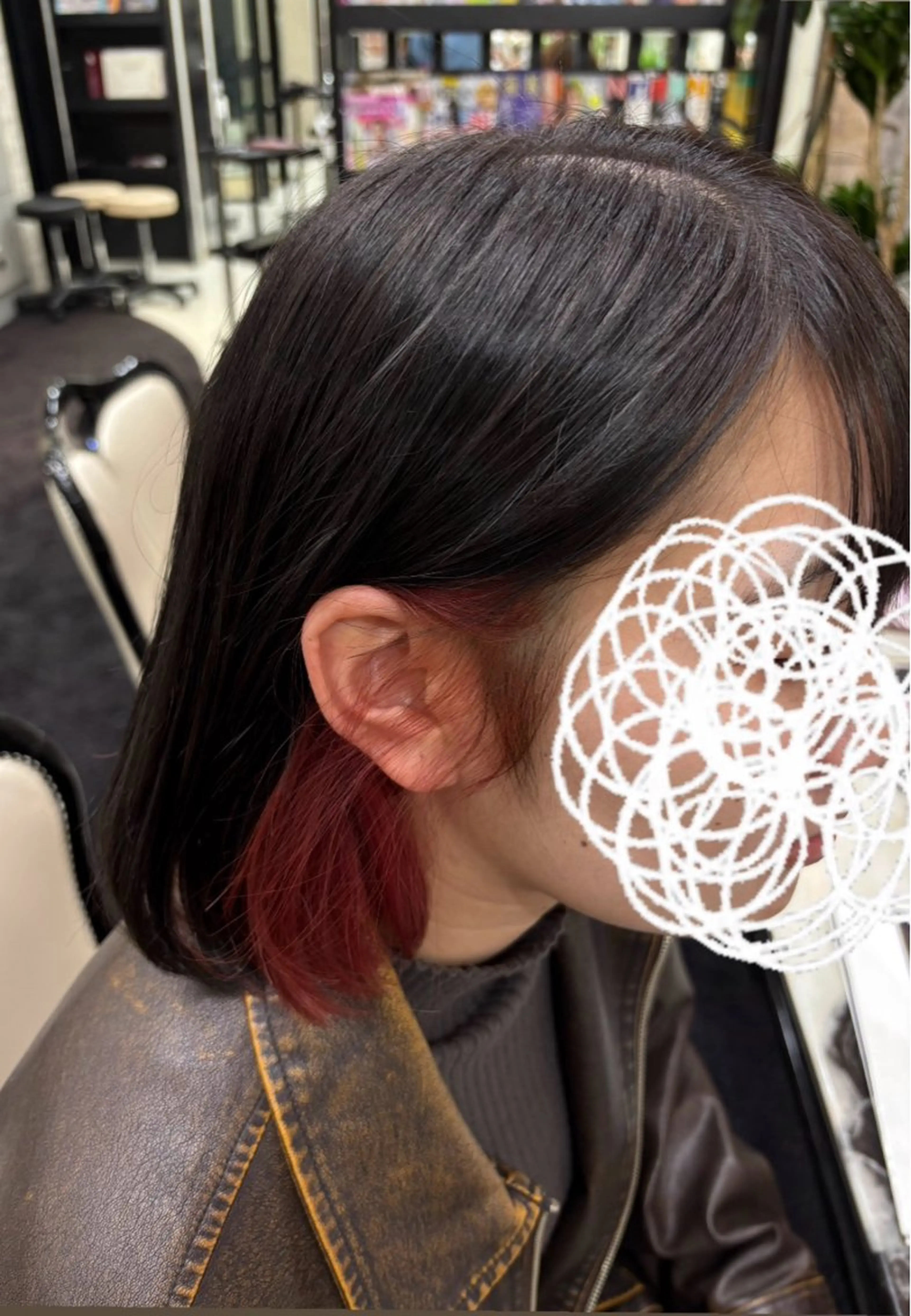 カラー インナーカラー レッドカラー ヘアカラー EARTH/A 山根　彩夏のヘアスタイル