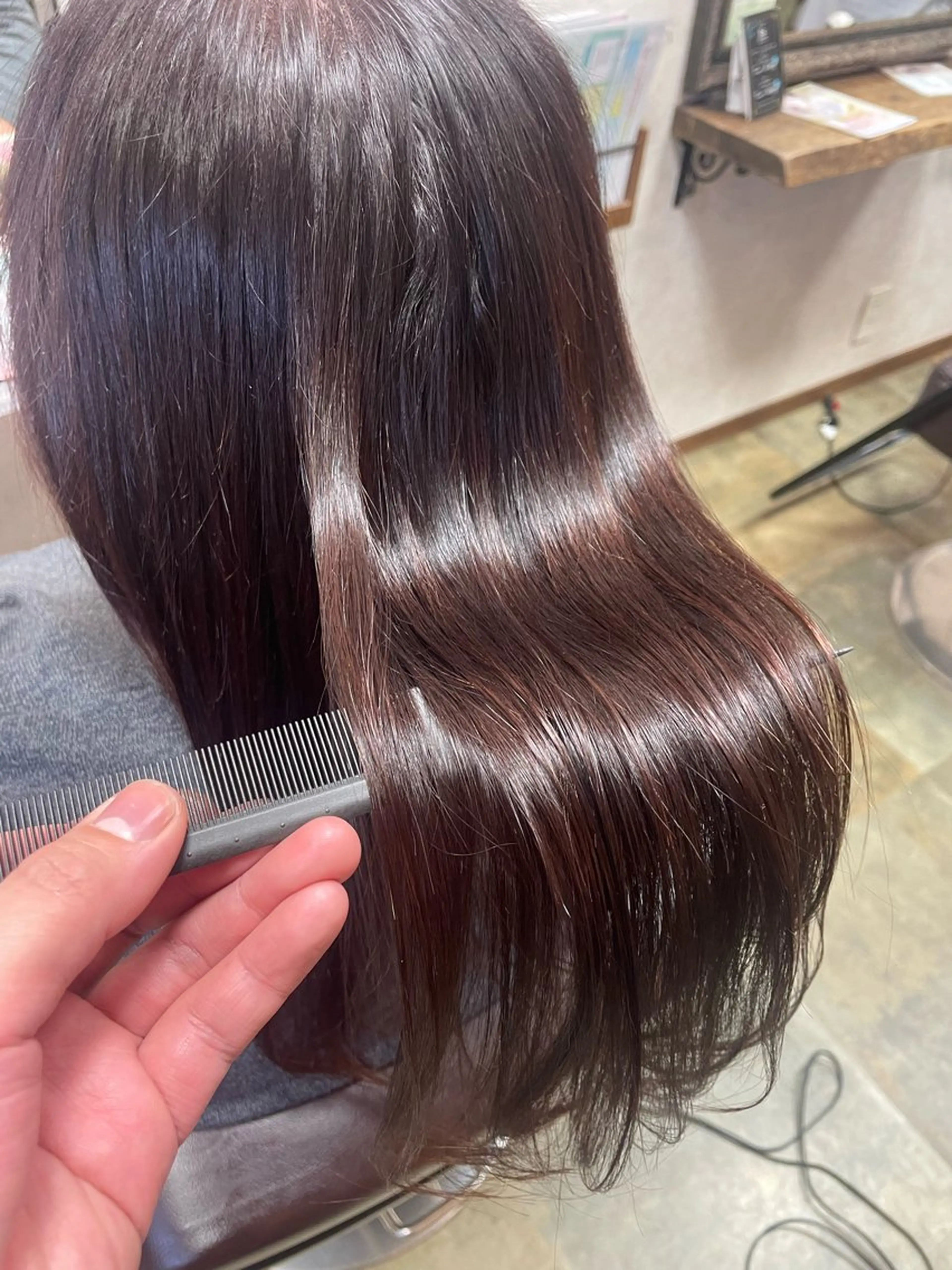 セミロング カラー ブラウンカラー ピンクカラー ピンクブラウン トリートメント カット ヘアカラー トリートメント Blanc blanc所属・三川 啓英 / Blancblancのヘアスタイル