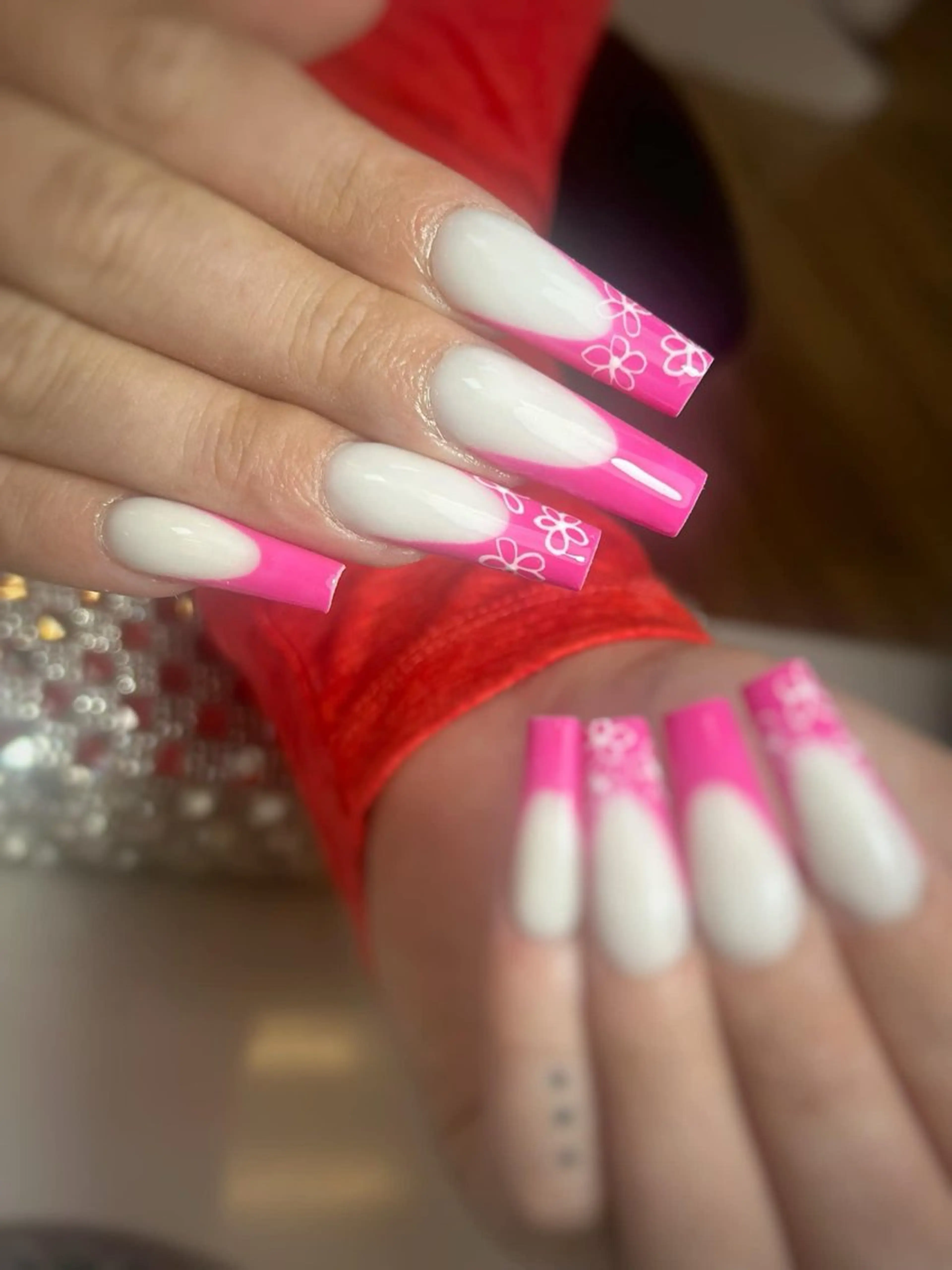 ネイル オーロラネイル チークネイル 長さ出し フットネイル フレンチネイル ハンドネイル Anh 高田馬場のネイルデザイン