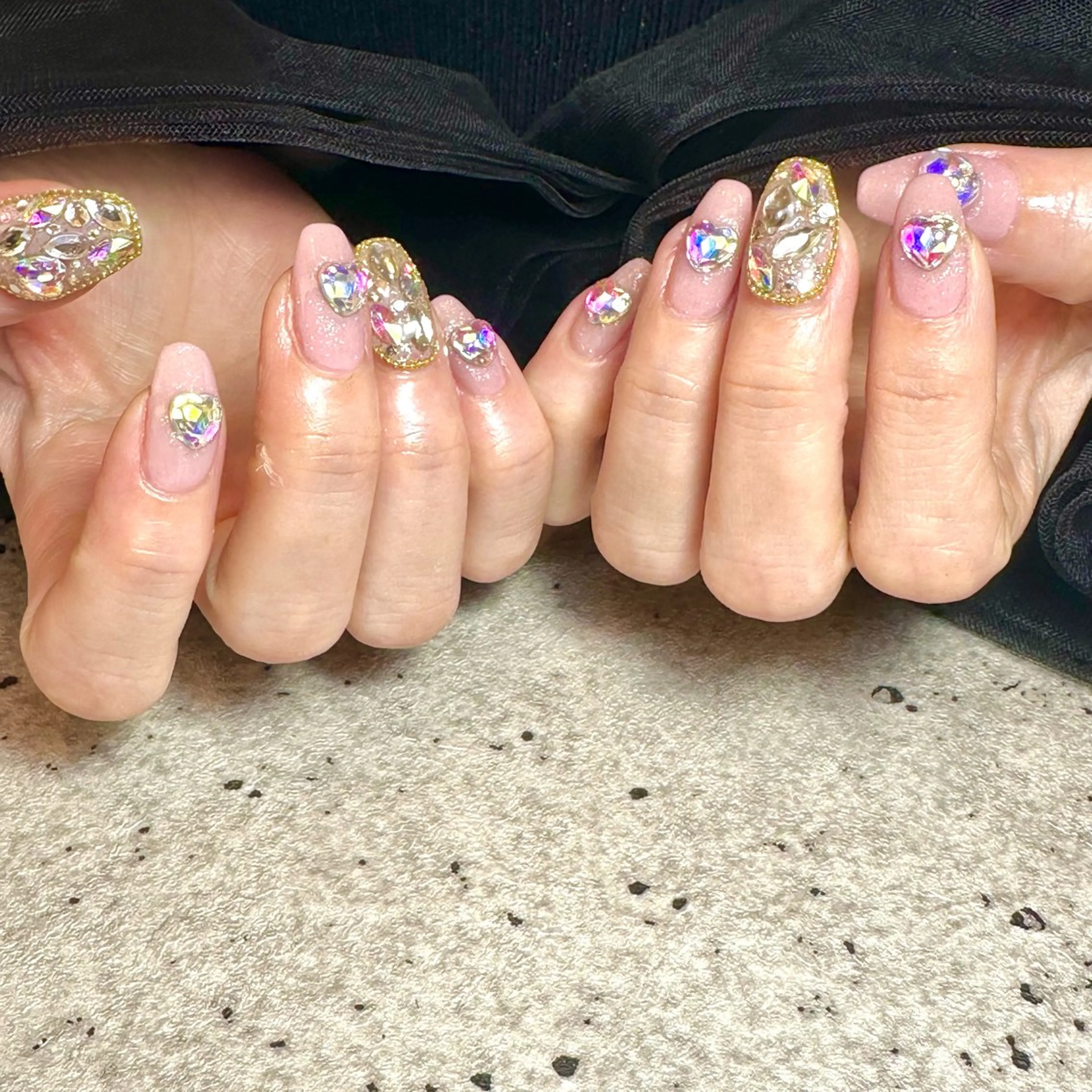 ネイル キラキラネイル ハンドネイル GéRanium Harukaのネイルデザイン