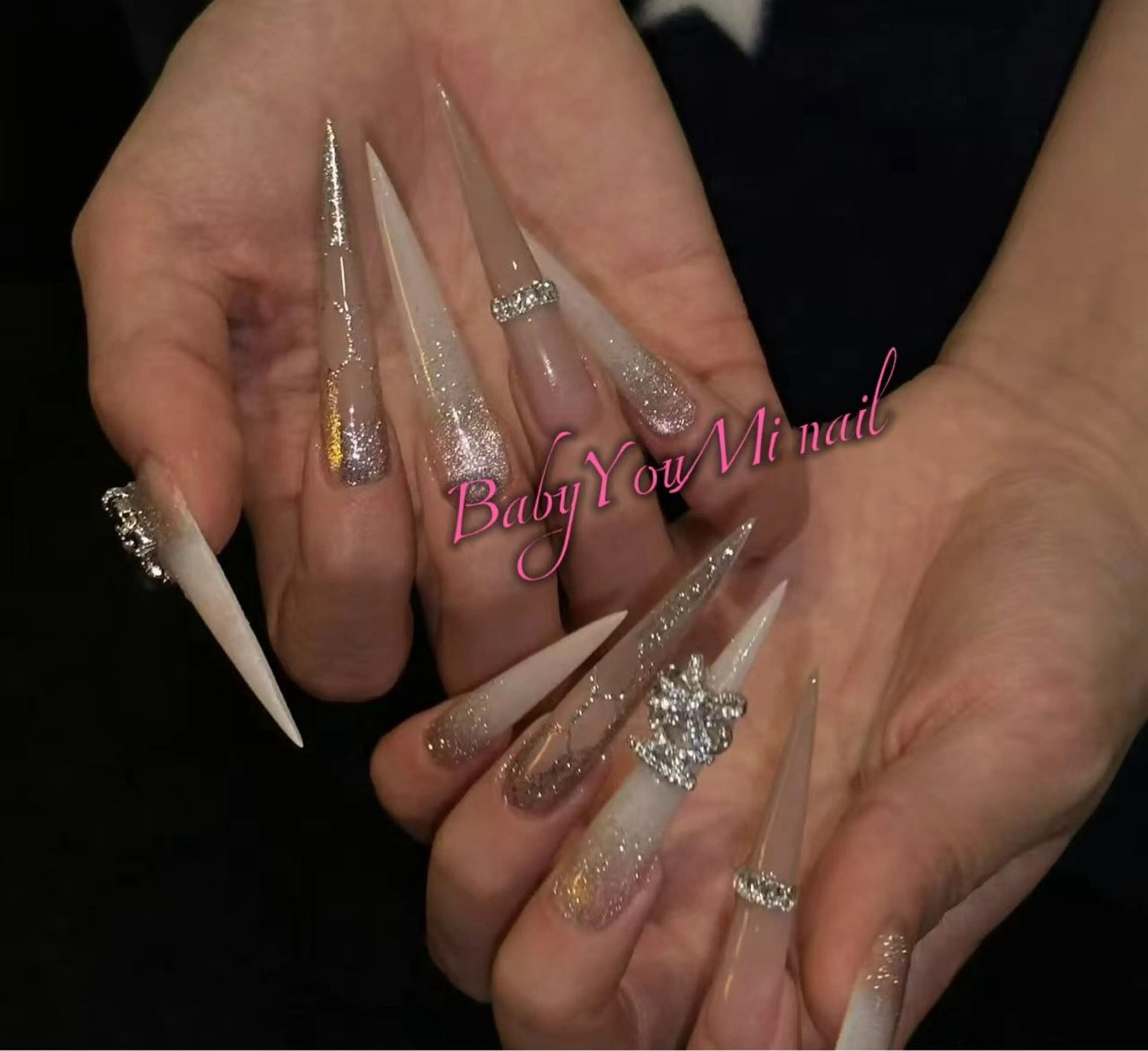 ネイル オーロラネイル 成人式 フットネイル フレンチネイル ジェルネイル ハンドネイル BabyYouMi nailのネイルデザイン