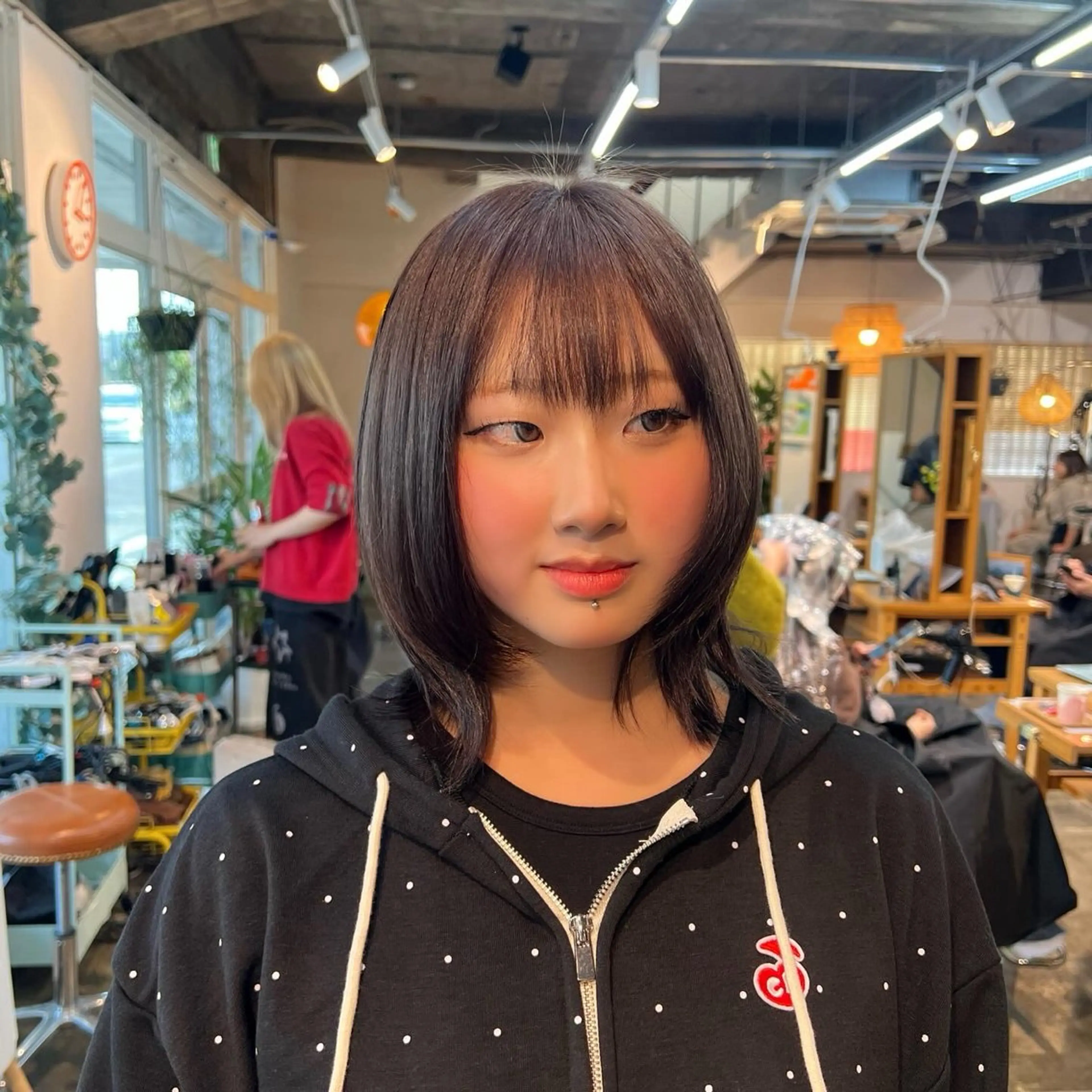 ミディアム カラー ヘアカラー くまざき　なな /メンズモデル募集のヘアスタイル