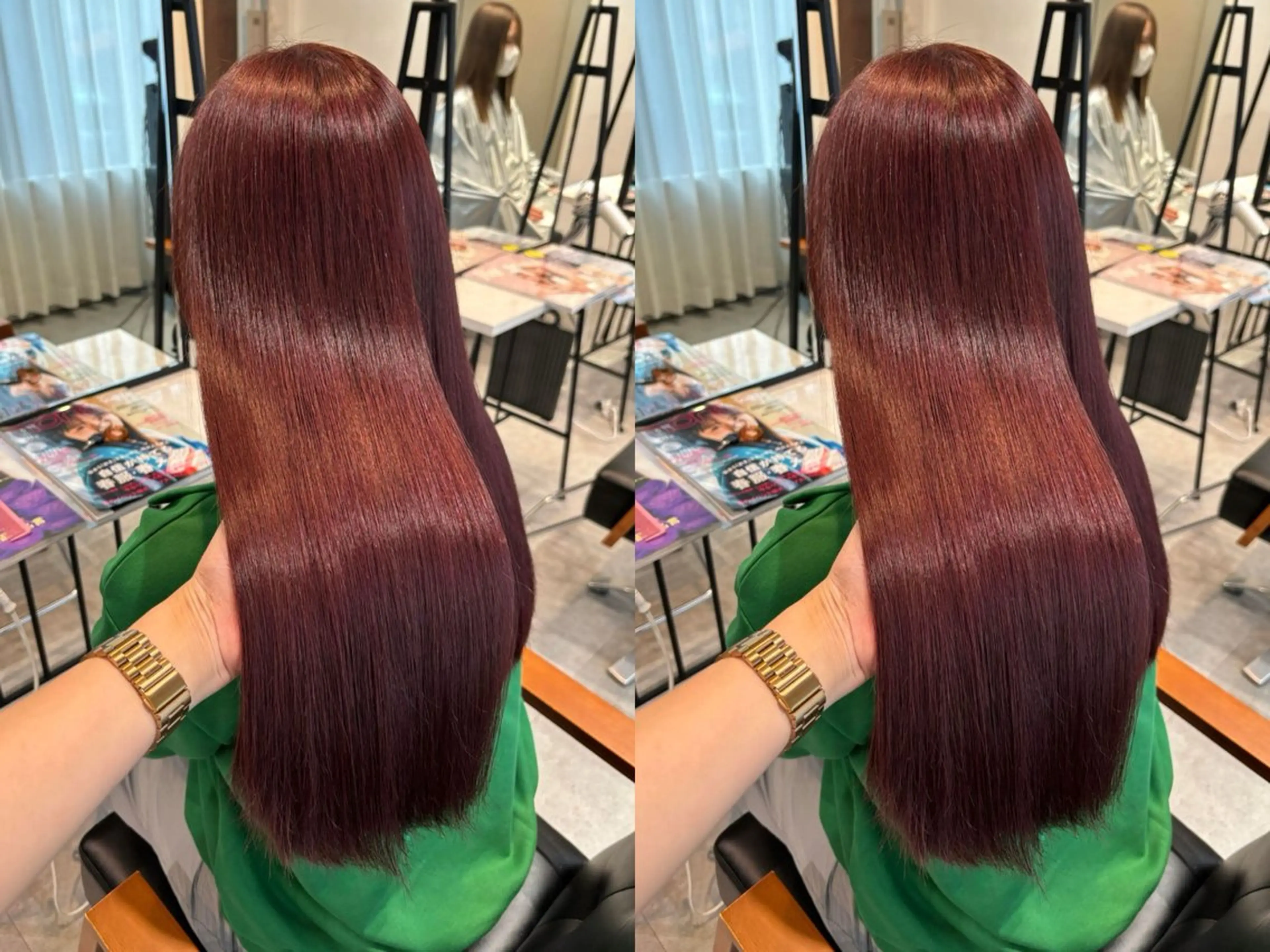 ロング カラー ヘアカラー トリートメント 熊谷 沙紀 ／金山／ツヤ髪カラーのヘアスタイル