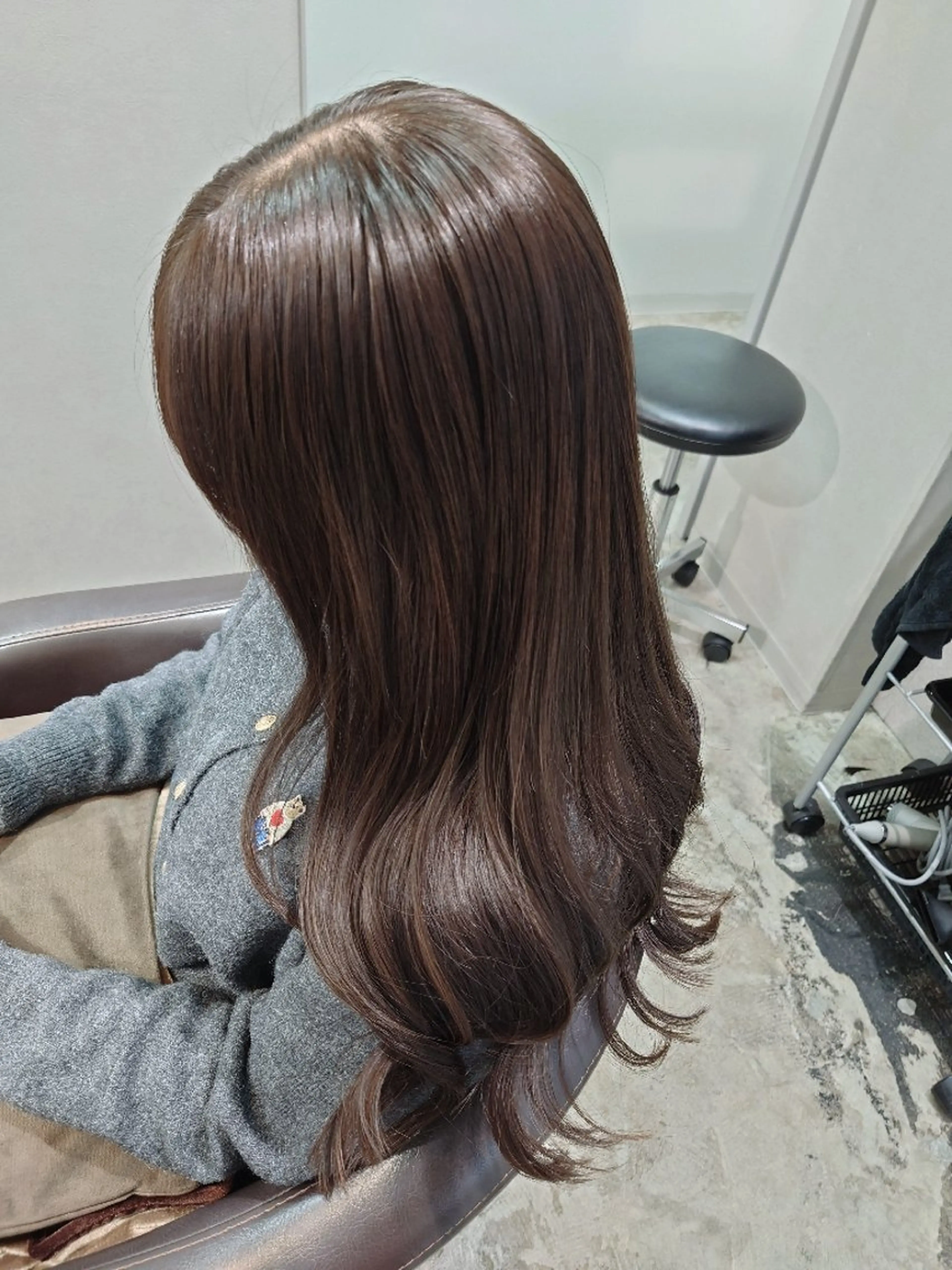 ロング ケアカラー 髪質改善 縮毛矯正✨艶髪　 シノハラ✨髪質改善のヘアスタイル