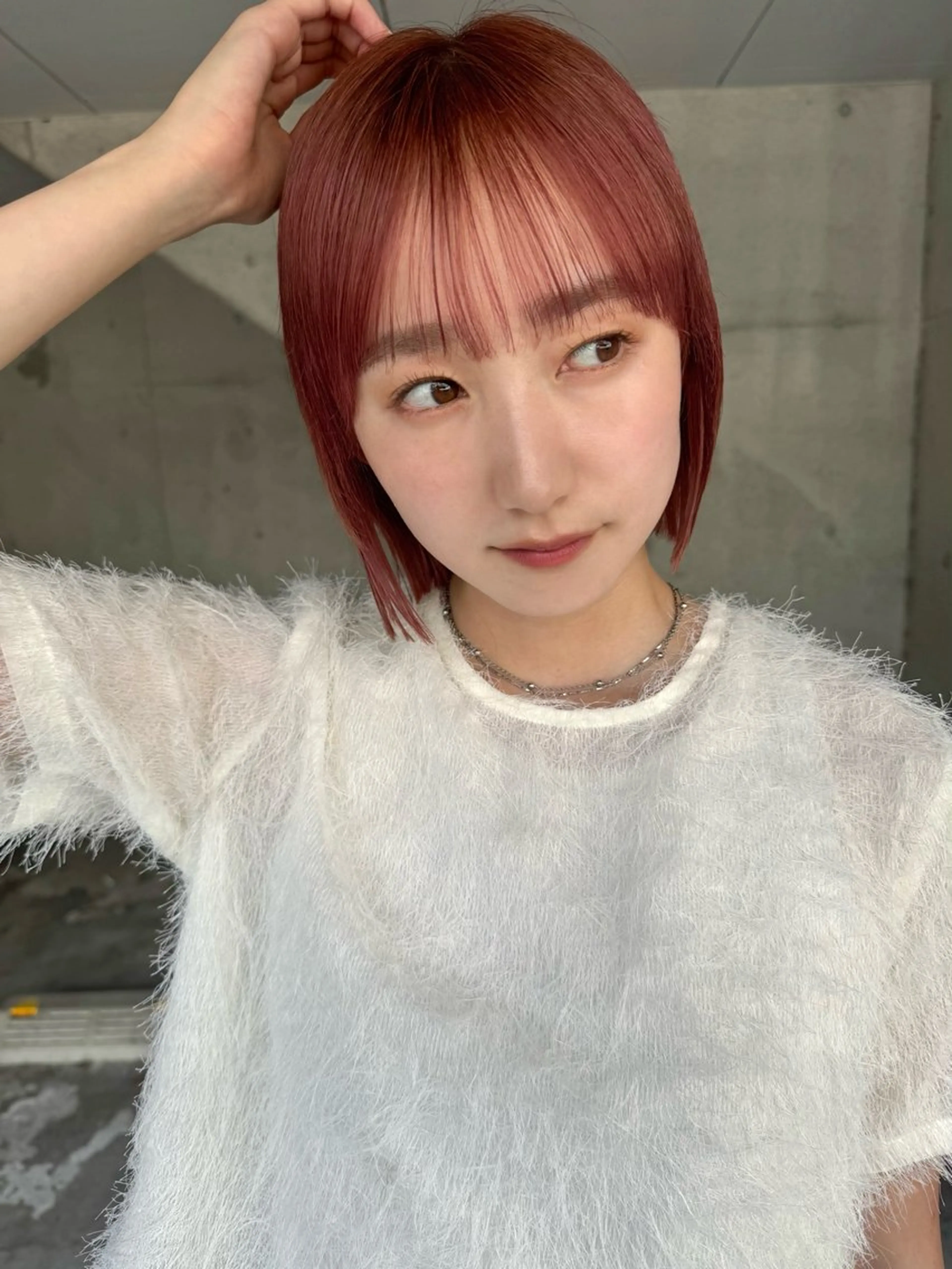 ショート カラー レッドカラー カット ヘアカラー トリートメント ヘッドスパ 松本優香/ボブ/ダ ブルカラー/髪質改善のヘアスタイル