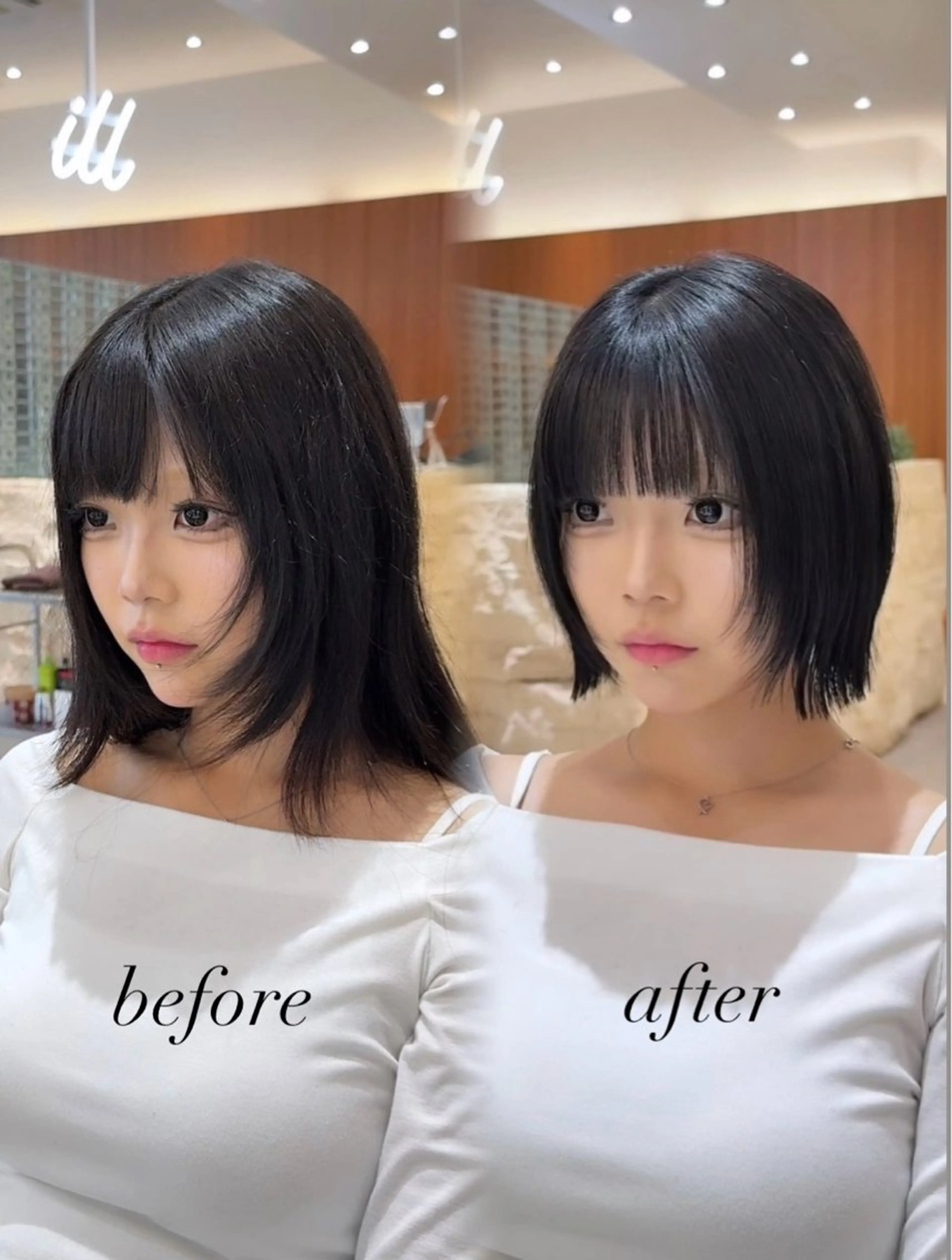 ミディアム パーマ 切りっぱなしボブ ショートボブ ボブレイヤー ボブ くびれヘア カット ヘアカラー トリートメント 田中航平/渋谷ボブ/ レイヤーボブのヘアスタイル