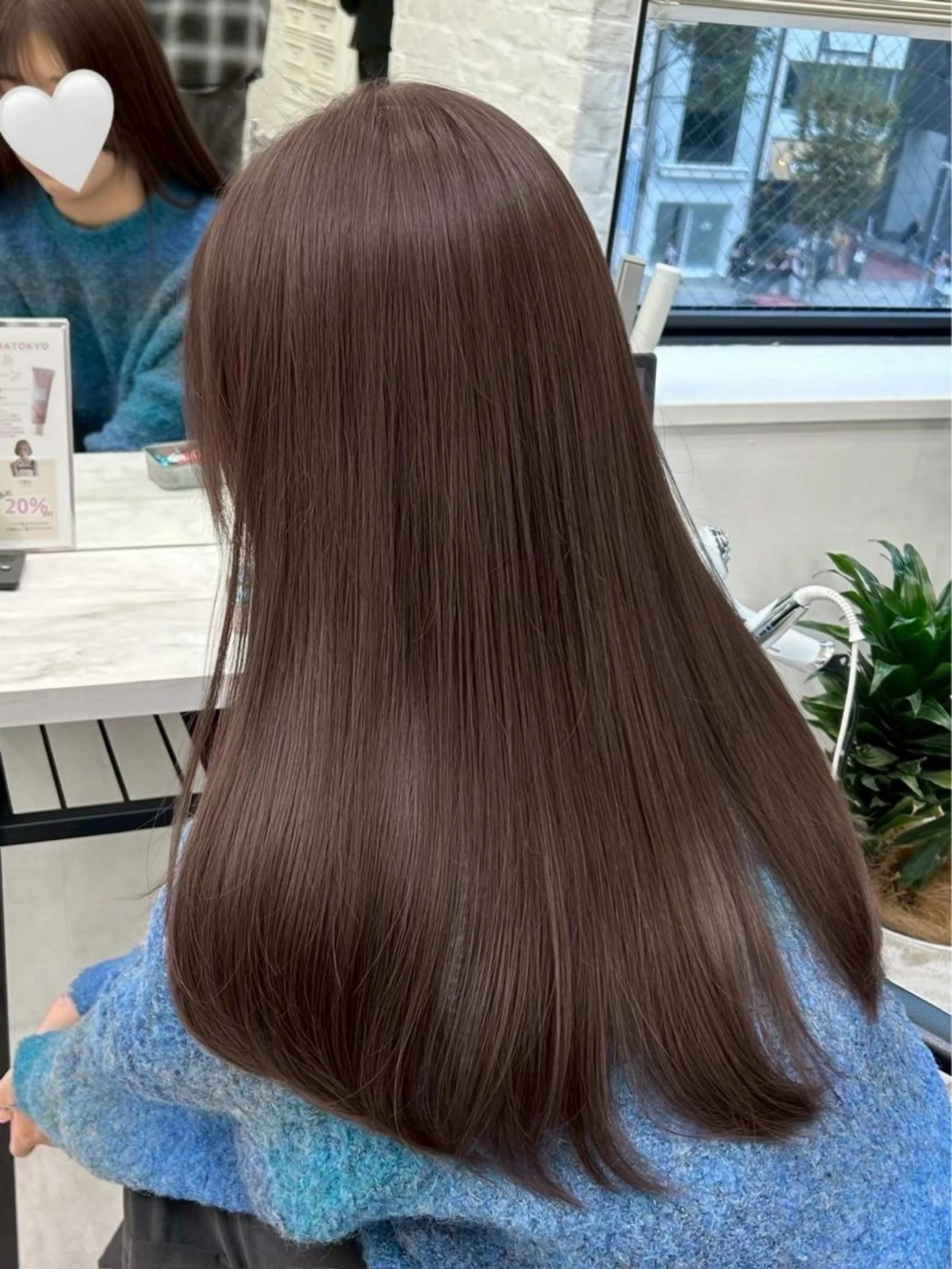 ロング 顔まわりレイヤー 顔周りカット ハッシュカット 髪質改善 韓国風ヘア 柴田 颯のヘアスタイル