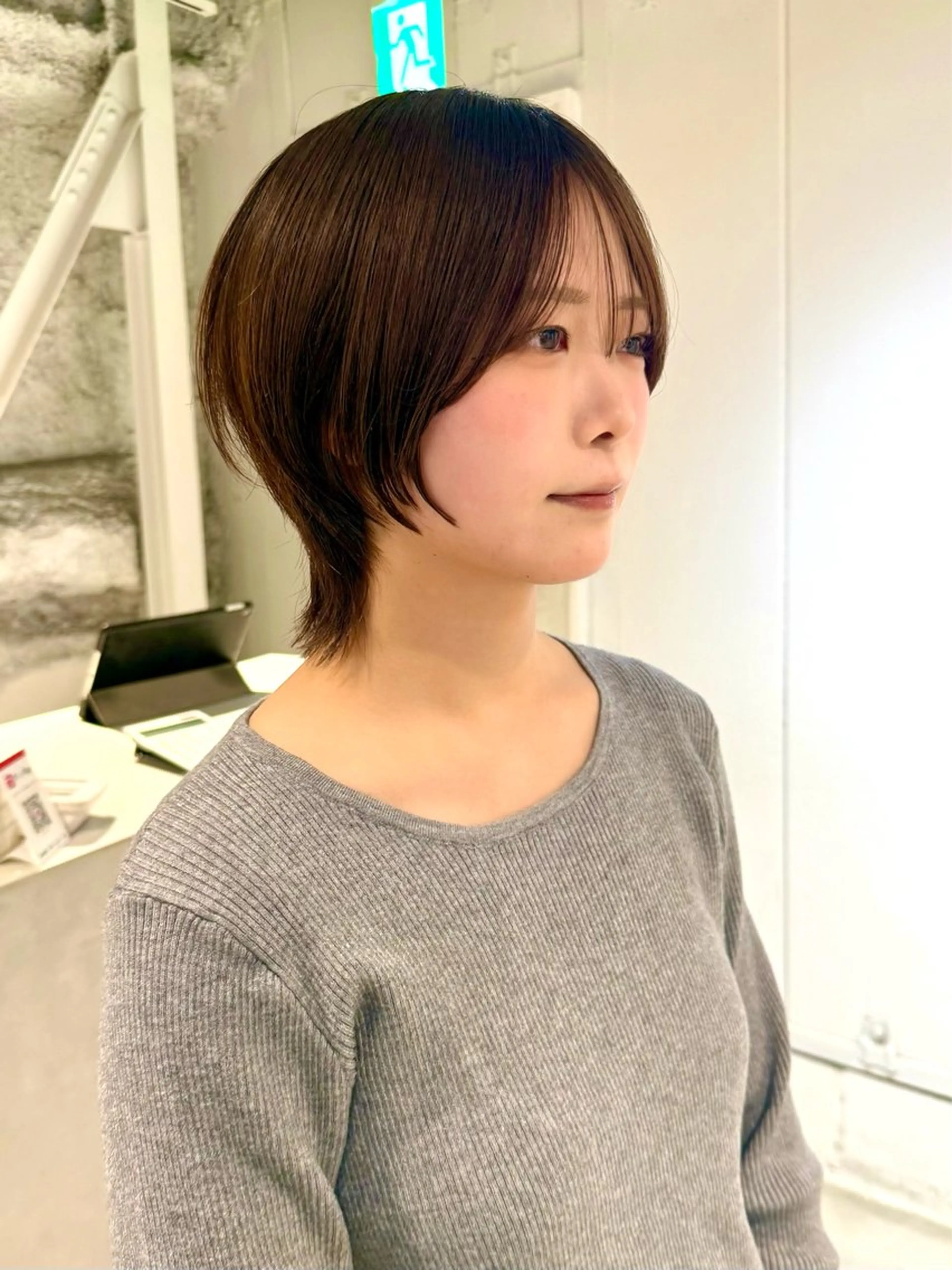 ショート カット ヘアカラー 骨格診断で絶対可愛い ✨丸みショート✨凌弥のヘアスタイル