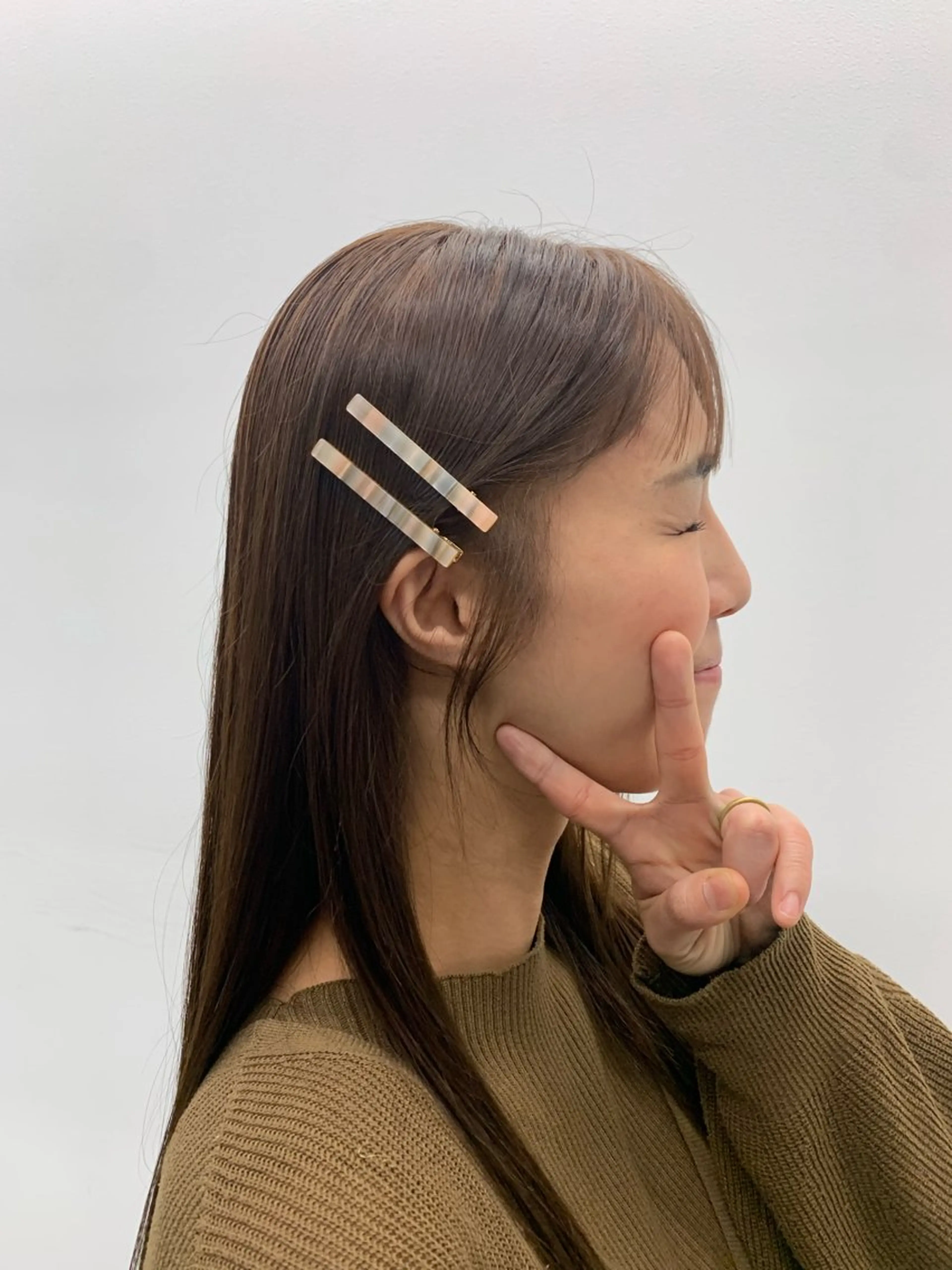 カラー グレージュ ハイトーン /愛子のヘアスタイル