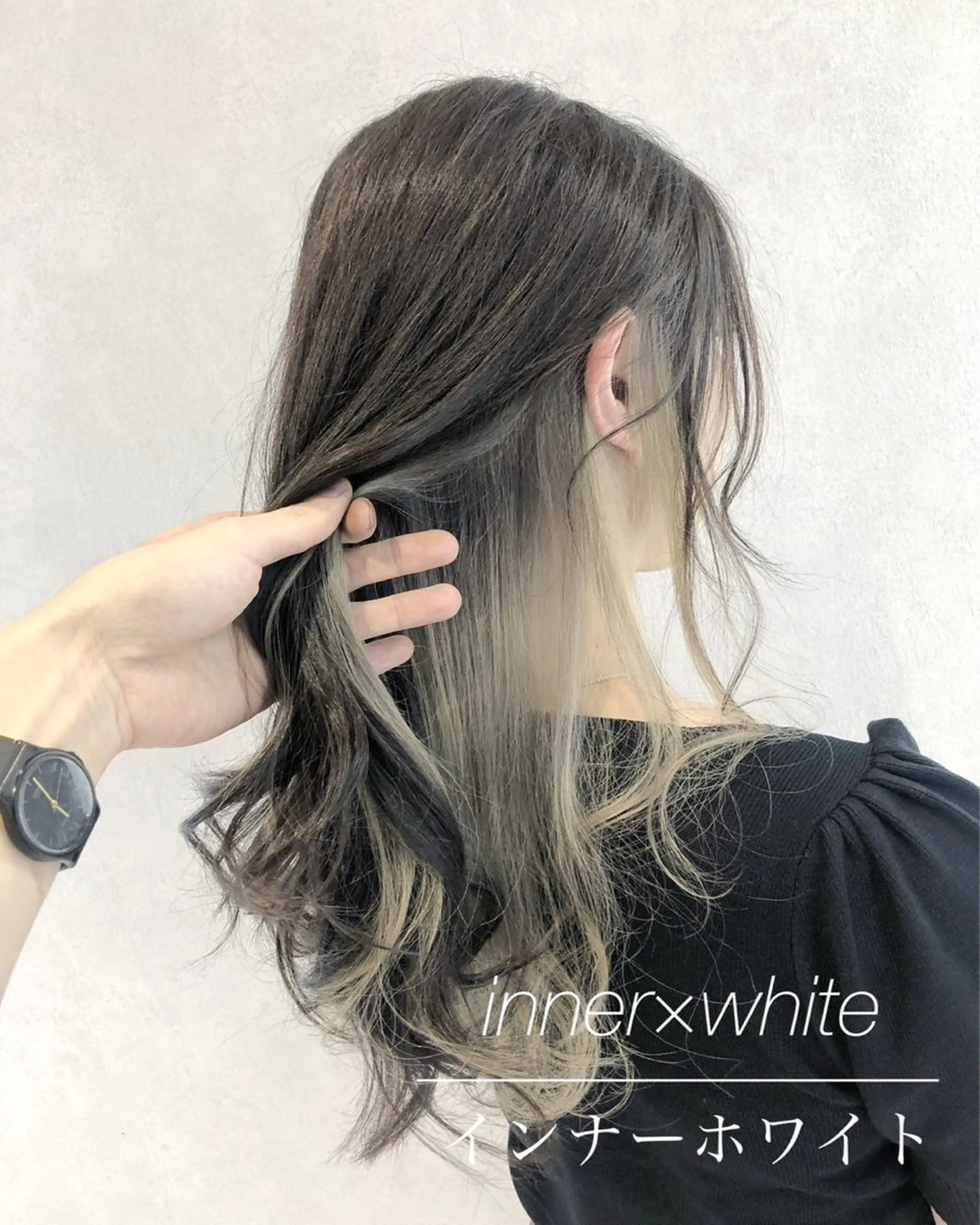 セミロング カラー ハイトーンカラー エクステ 代表/七瀬/ギャル/ シールエクステ/渋谷のヘアスタイル