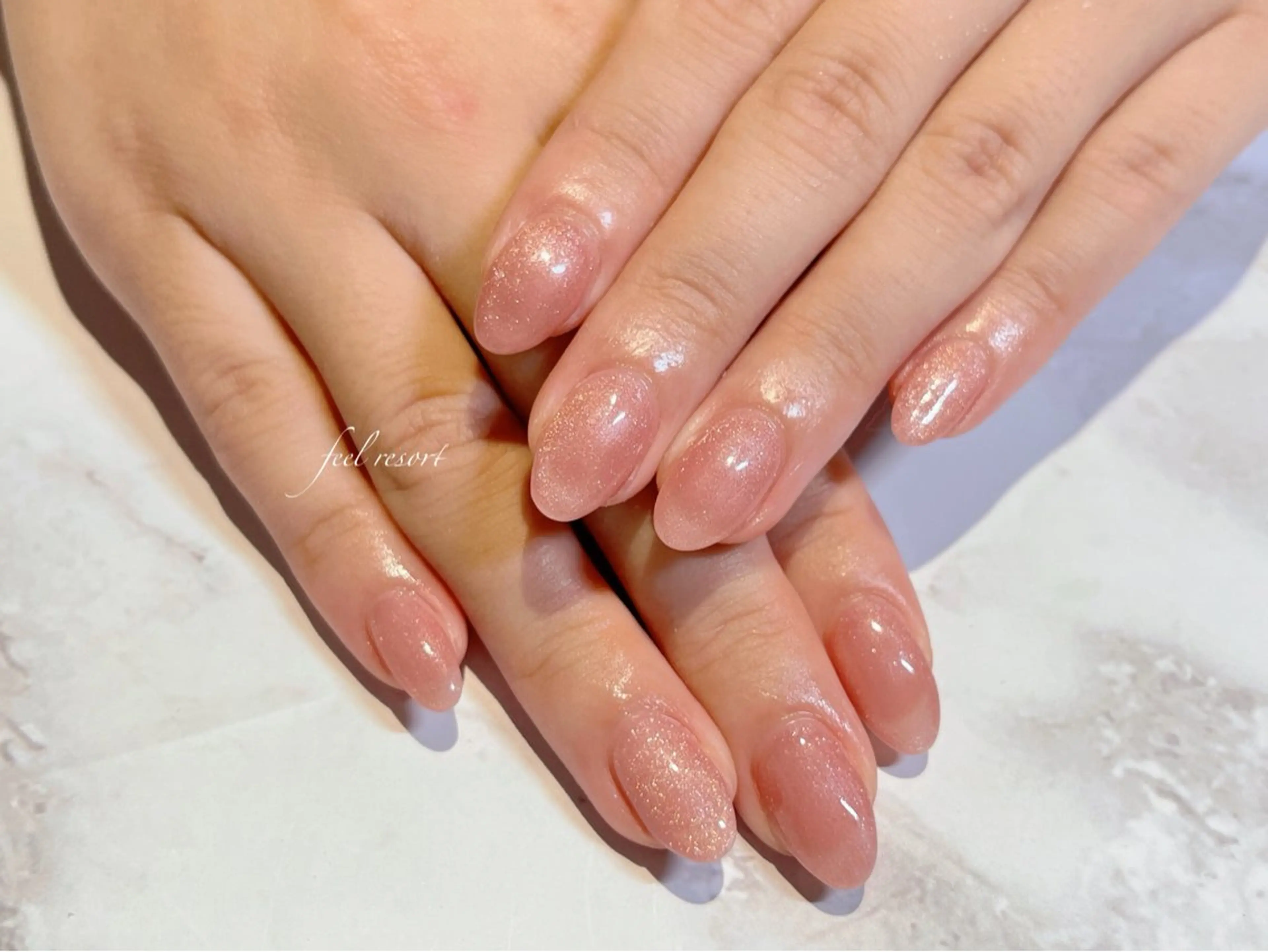 ネイル 長さ出し フットネイル フレンチネイル ジェルネイル ガラスフレンチ ハンドネイル Lien（リアン） 銀座駅6分のネイルデザイン