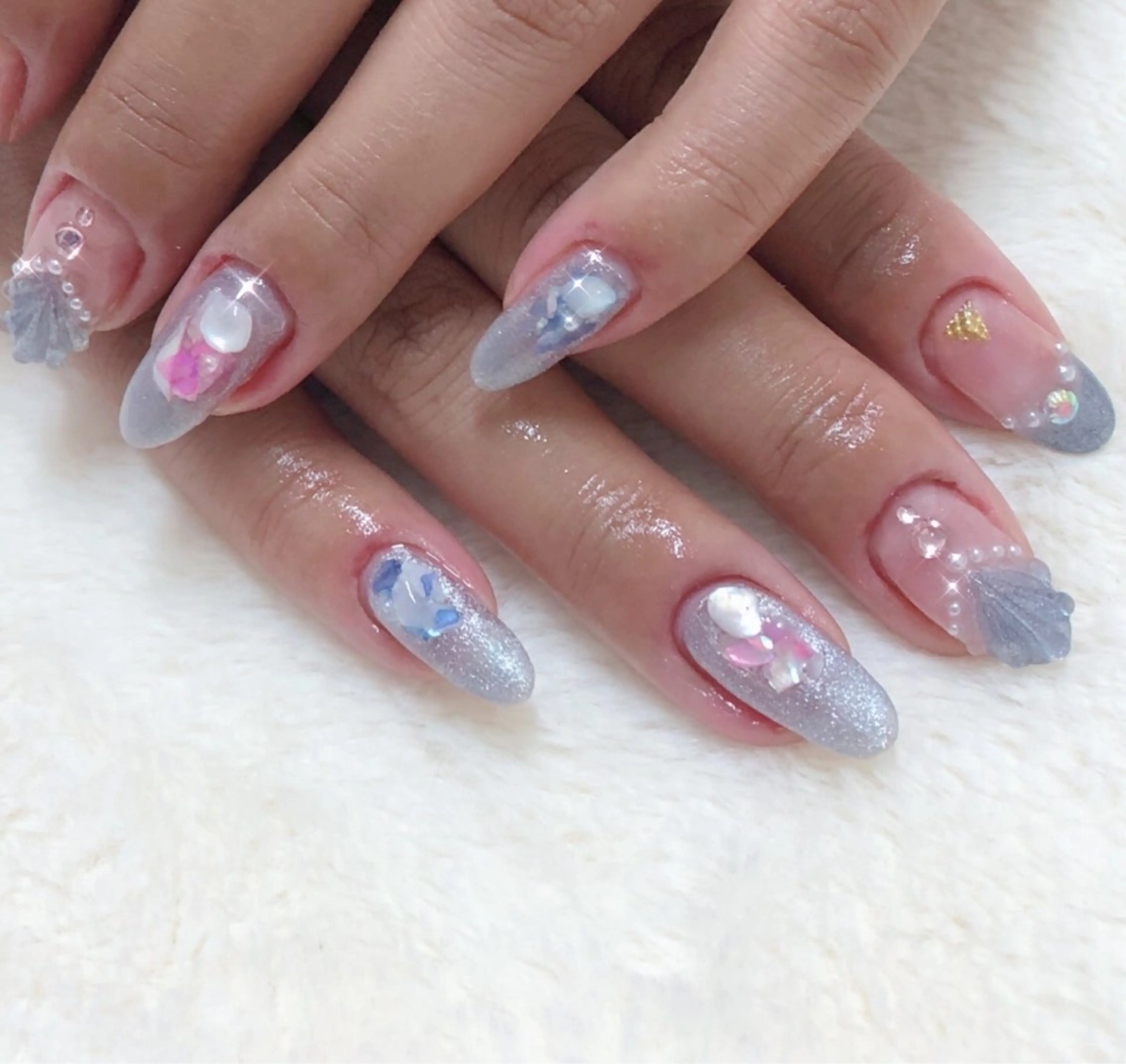 ネイル フットネイル ジェルネイル 氷ネイル・うるうるネイル 韓国ネイル オフィスネイル 大門浜松町 ネイルのネイルデザイン