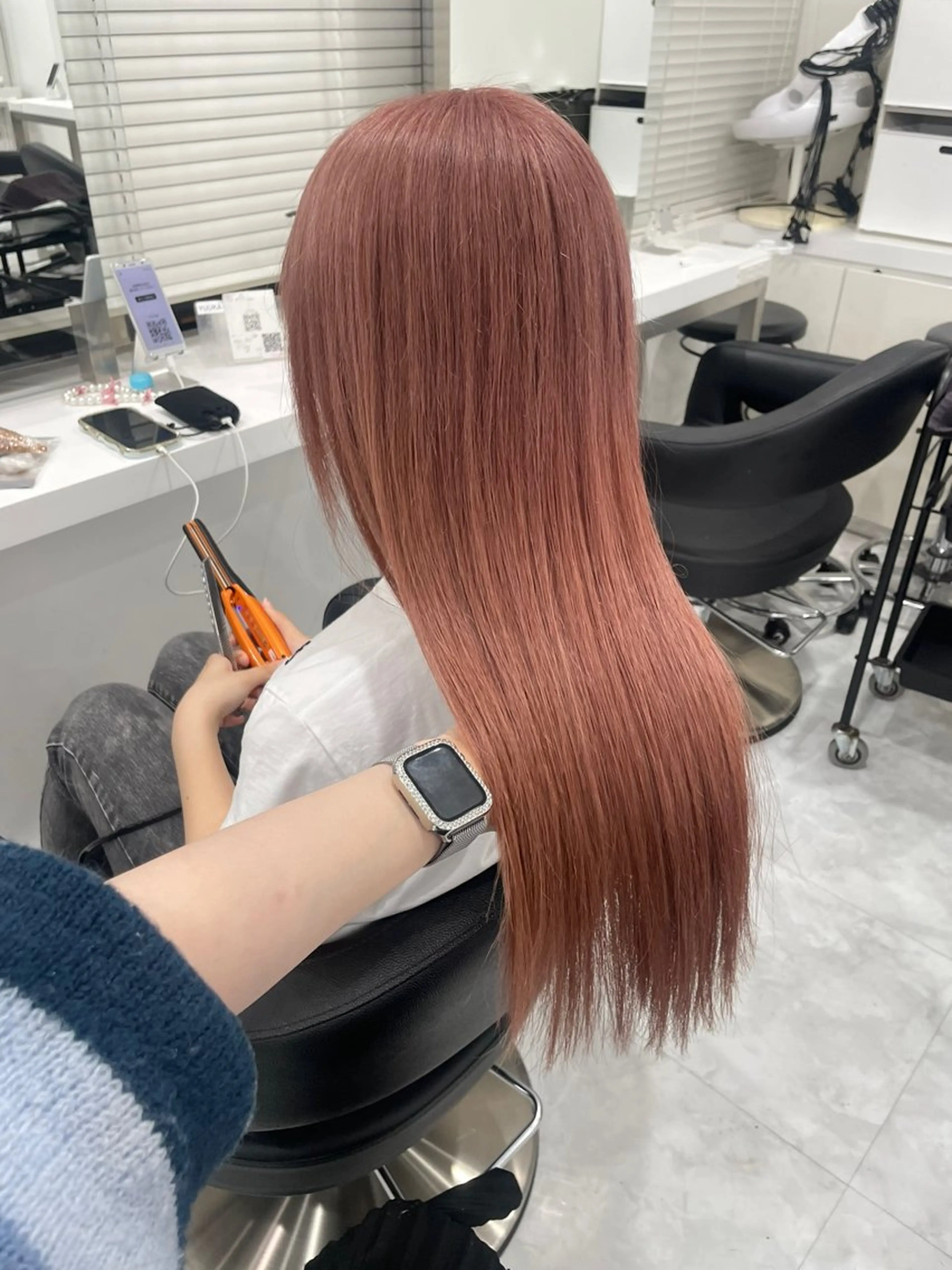 ロング カラー ヘアカラー トリートメント 大人っぽ韓国🤍ブリ ーチ/mitsukiのヘアスタイル