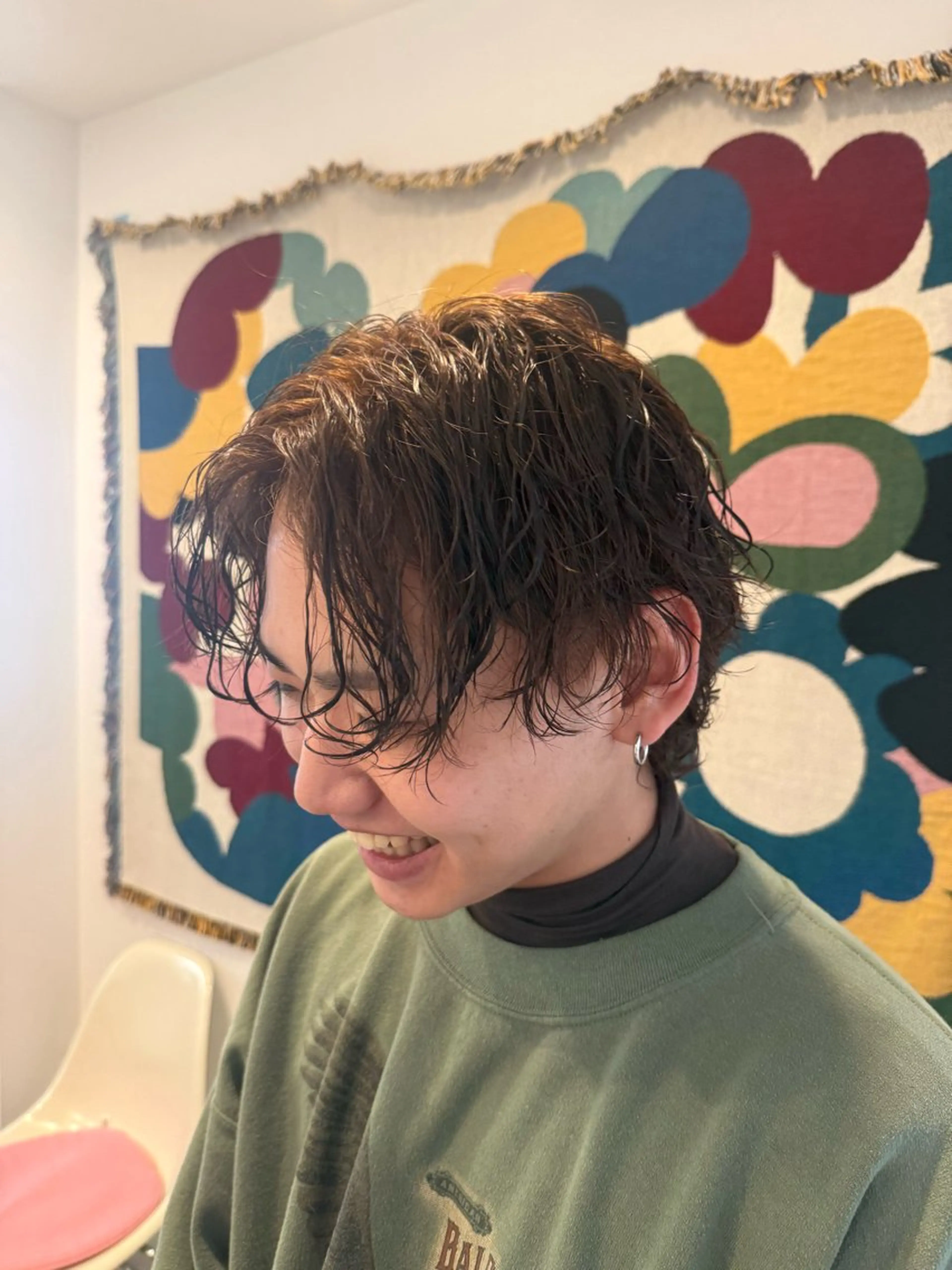 ショート メンズ メンズブリーチ メンズパーマ 山口 ゆいのヘアスタイル