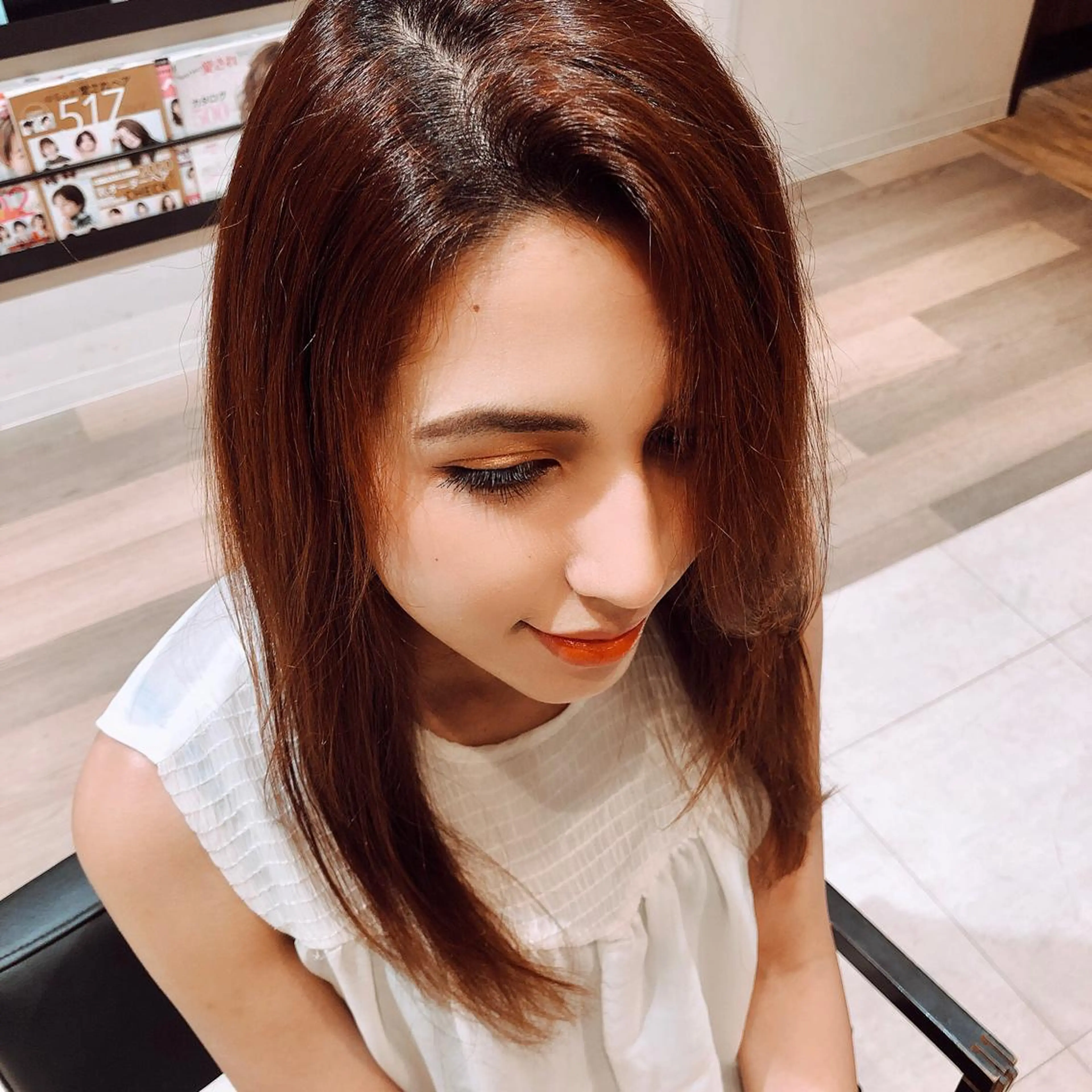 ロング 小顔カット トリートメント 酸熱トリートメント CYNTHIADUE 店長｜ IRISUのヘアスタイル