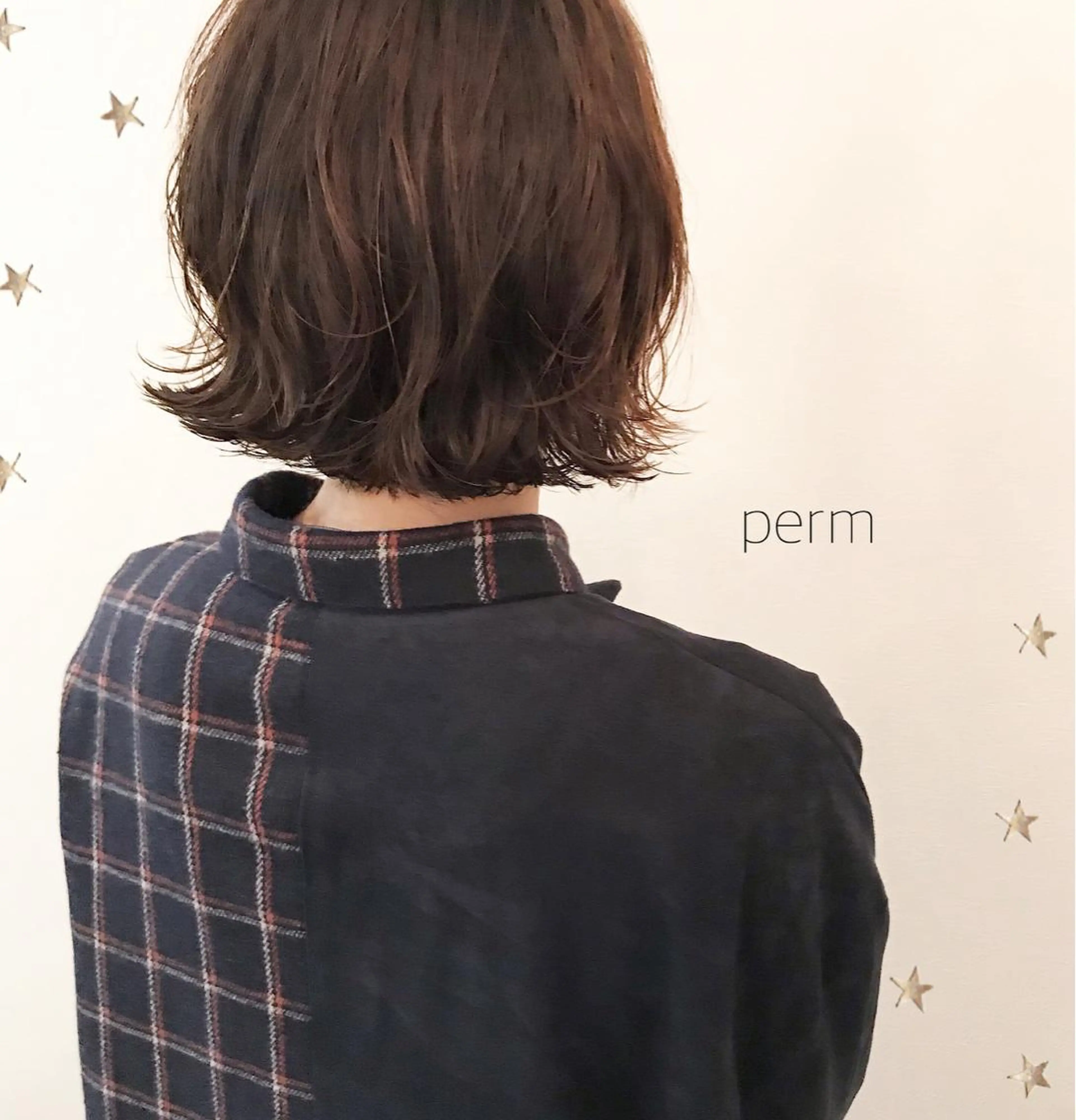 ミディアム パーマ 市川 千夏のヘアスタイル