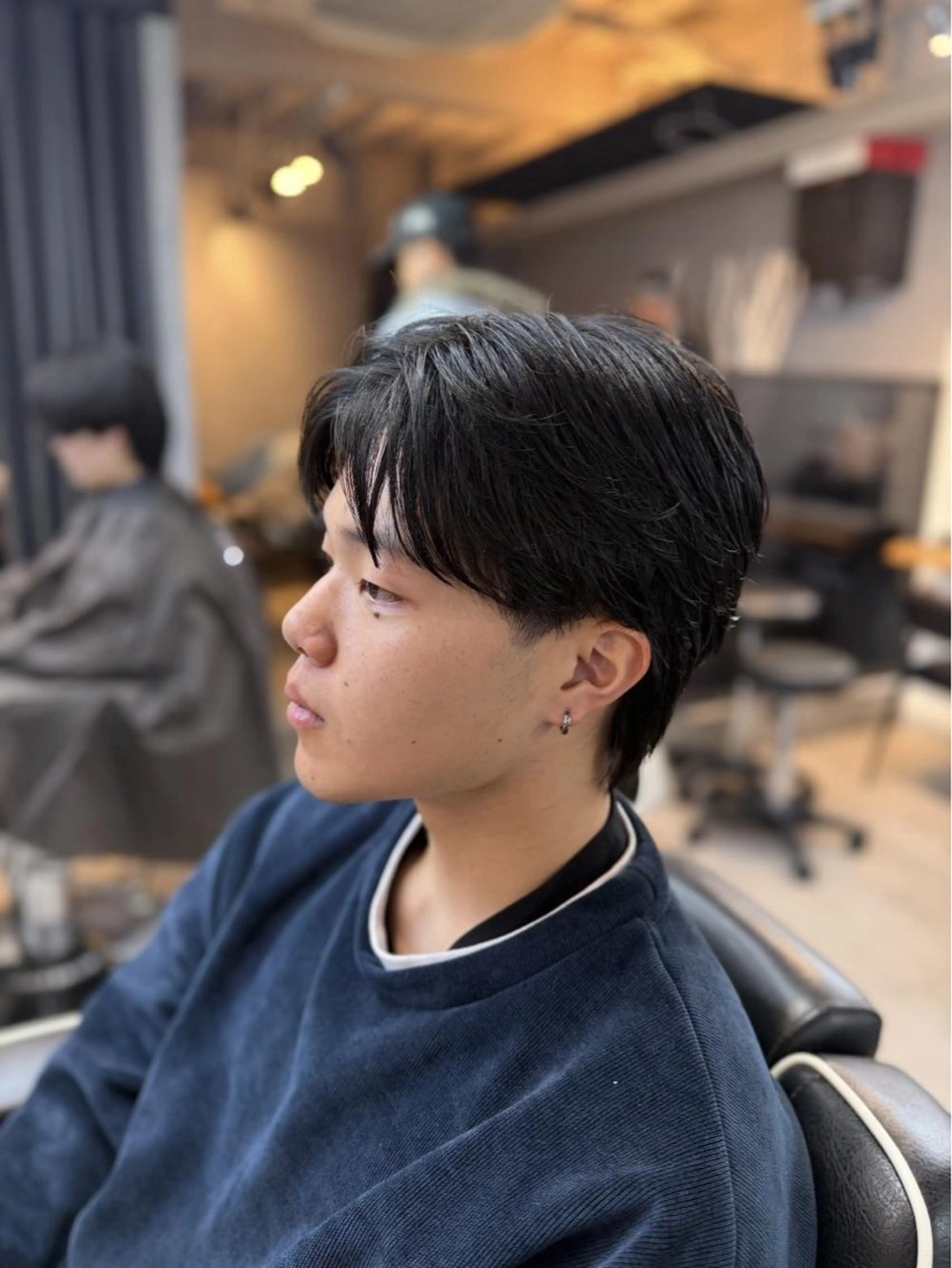 《🎊​〜​オープン記念限定​〜​🎊》メンズセンターパートカット韓流マッシュ／センターパート/ツーブロックの写真