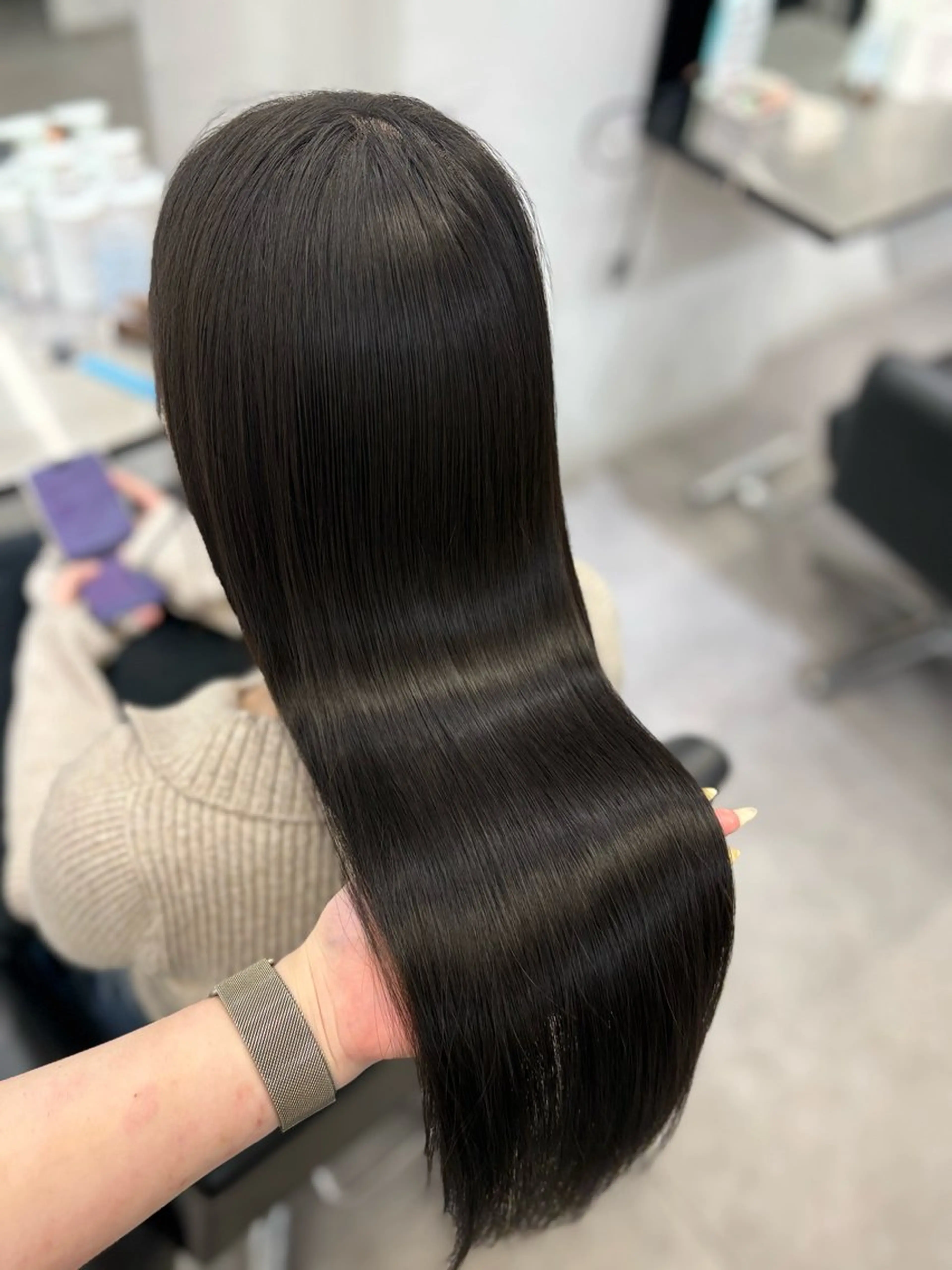 ロング ヘアカラー 縮毛矯正 Core Haruのヘアスタイル