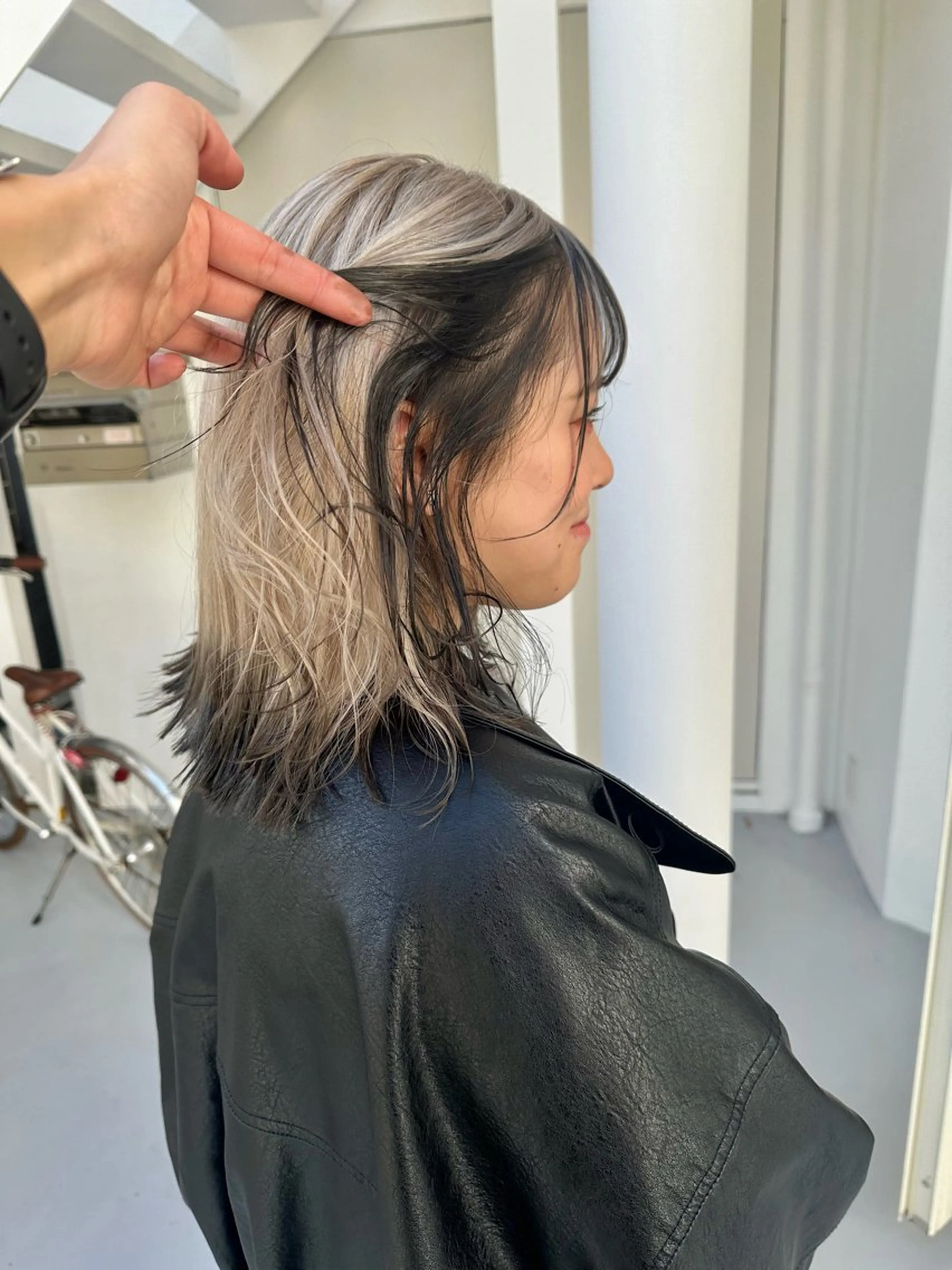 ミディアム カラー ハイトーン×似合わせ 🌱中川慎之介のヘアスタイル