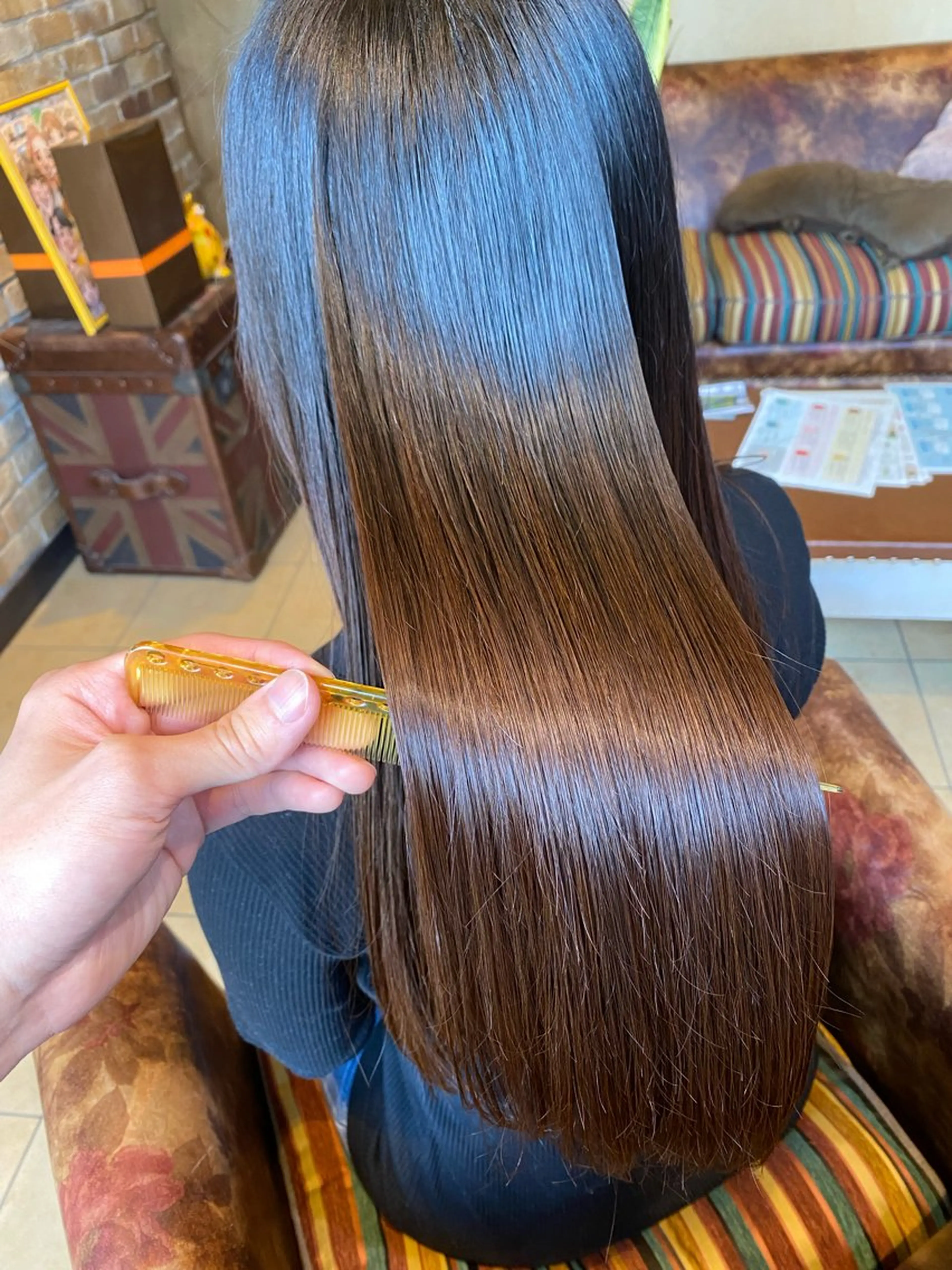 ロング 縮毛矯正 トリートメント Re.ly所属・🦄Re.ly代表 灰野壮🦄のヘアスタイル